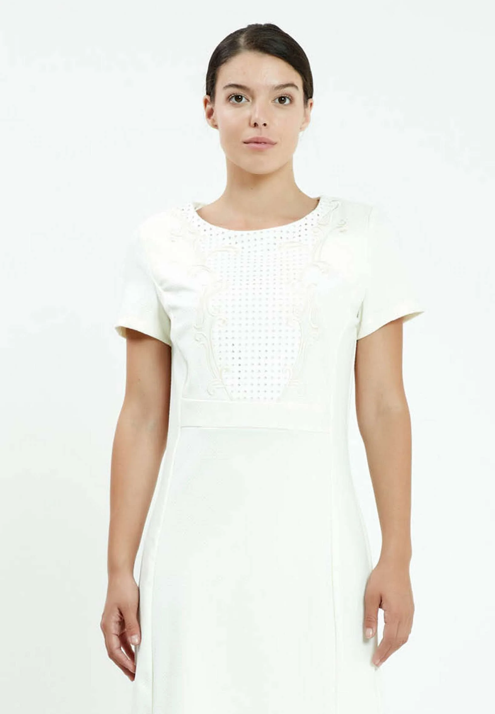 Short Sleeve Midi Lycra Column Regular Casual Dress ser18271 - Image 8