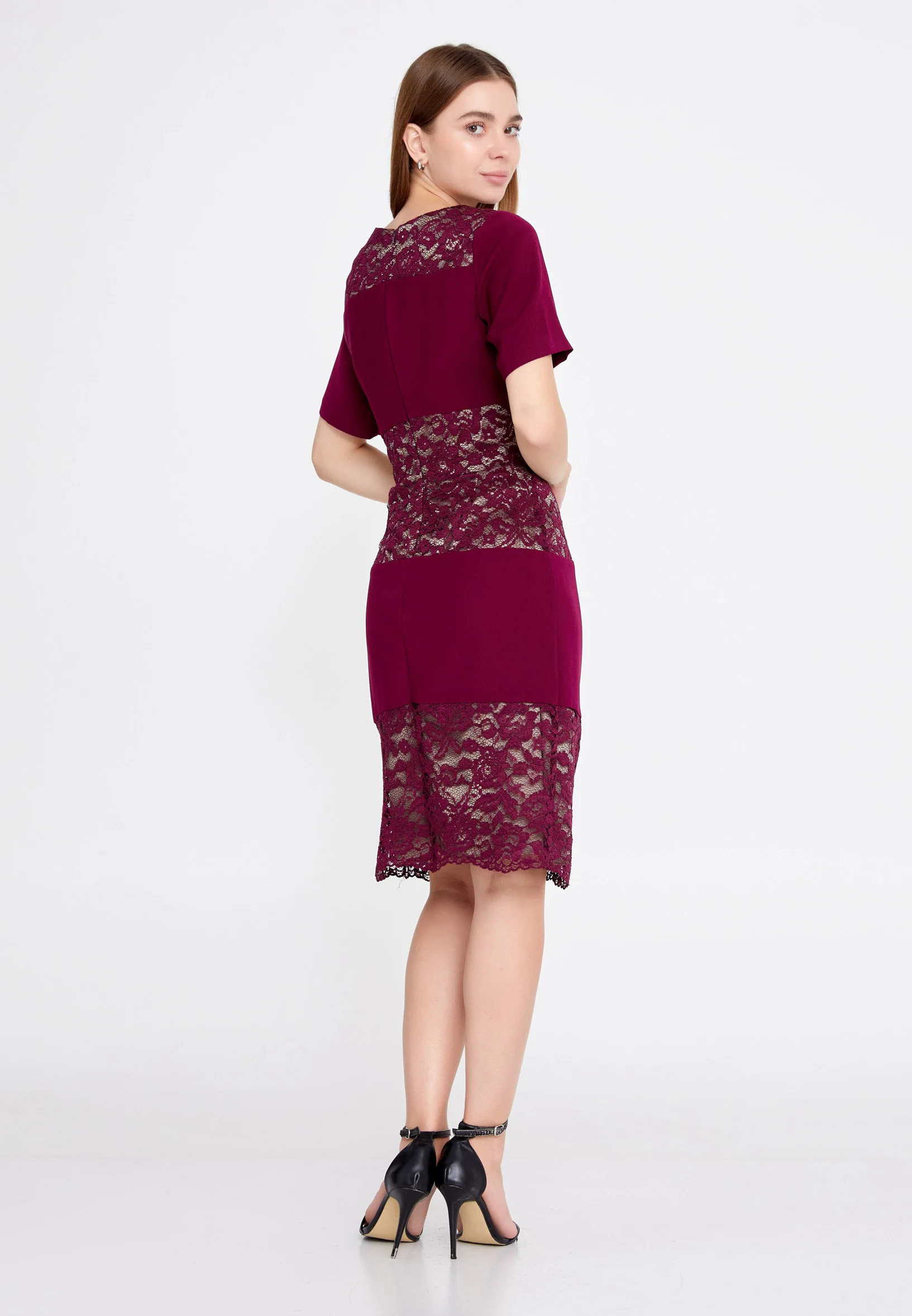 Short Sleeve Midi Satin Column Regular Casual Dress llc22k0693 - Image 2