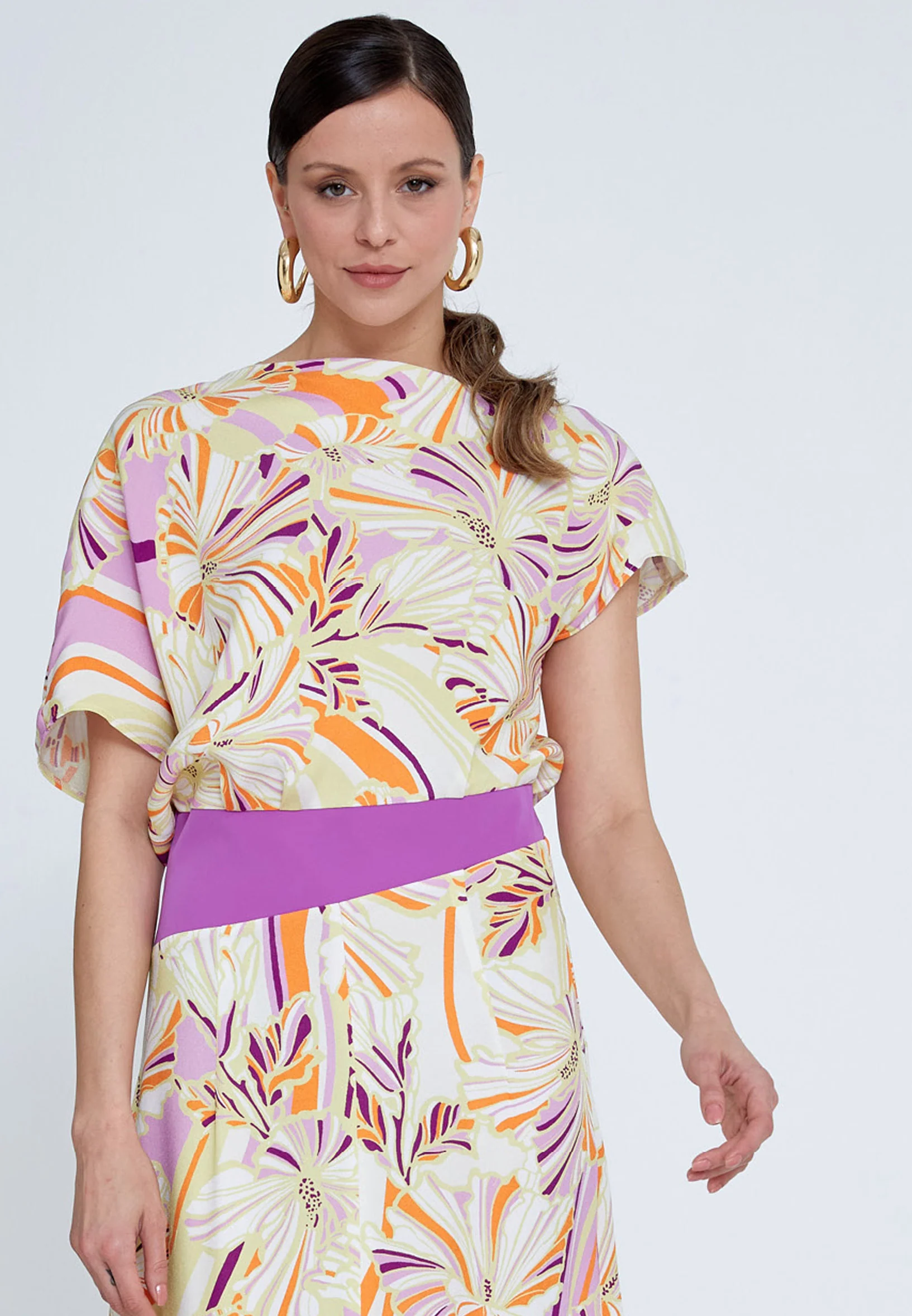 Short Sleeve Midi Viscose Column Regular Casual Dress kmy24y40474 - Image 4