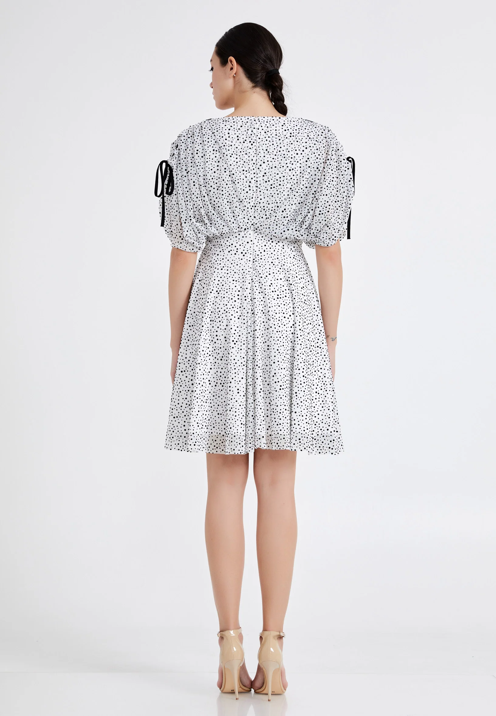 Short Sleeve Mini Chiffon A - Line Regular Cocktail Dress nzn1507 - Image 2