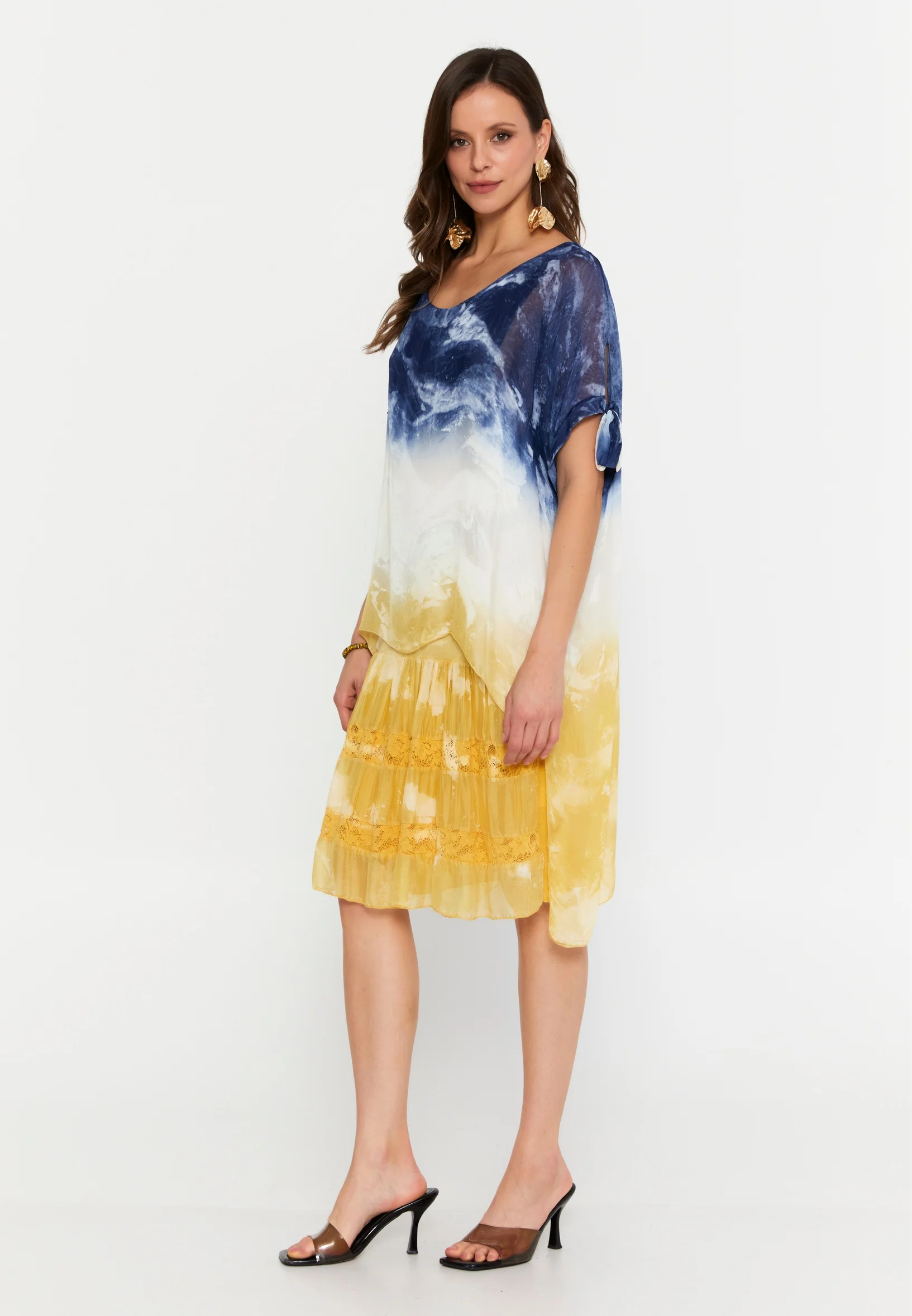 Short Sleeve Mini Chiffon Column Regular Casual Dress cav68581 - Image 11