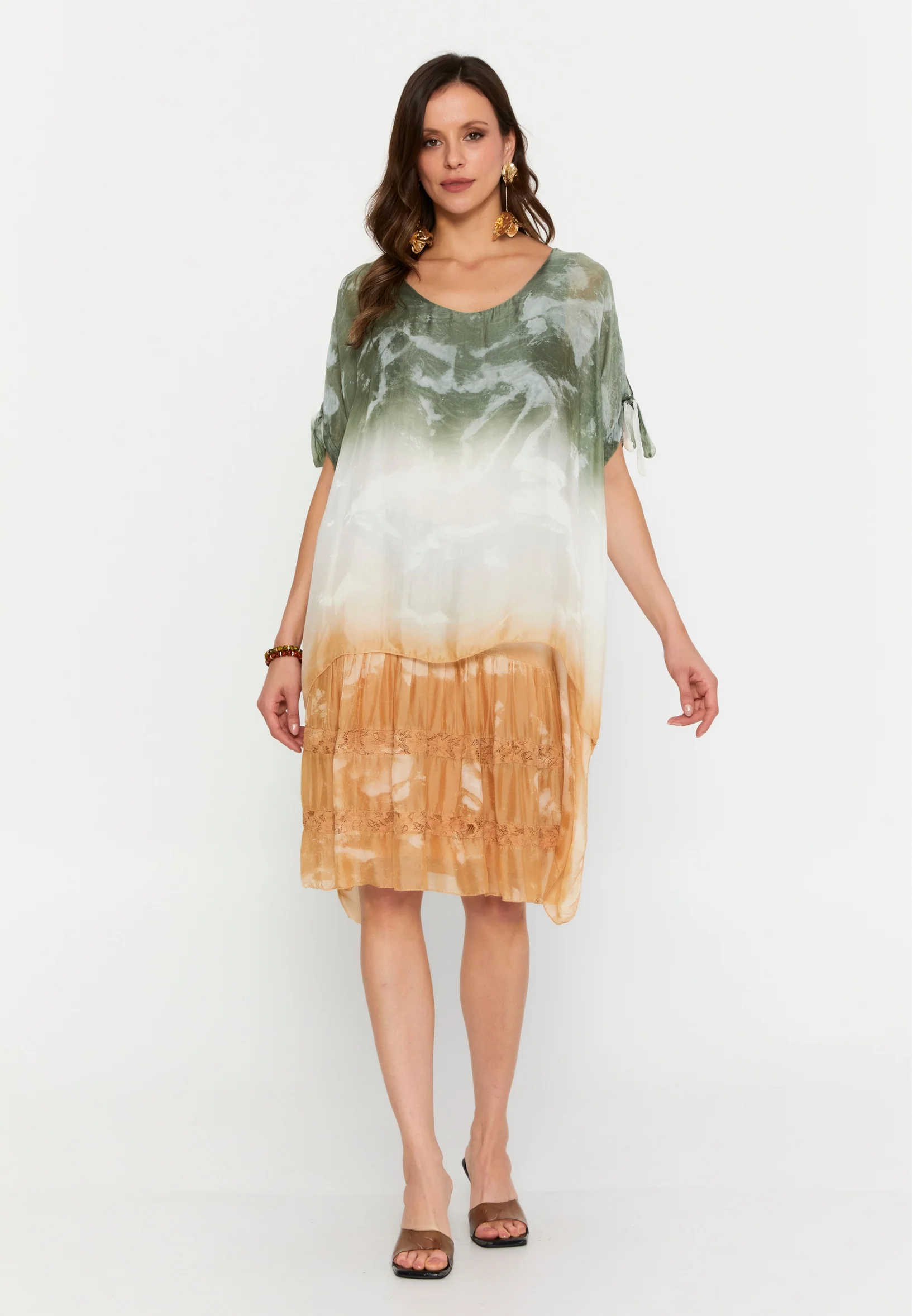 Short Sleeve Mini Chiffon Column Regular Casual Dress cav68581 - Image 5