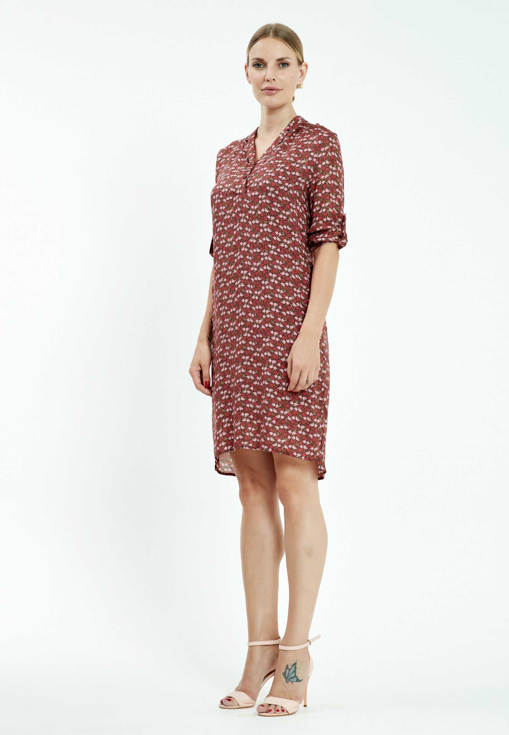 Short Sleeve Mini Crepe Column Regular Casual Dress mis17032 - Image 3