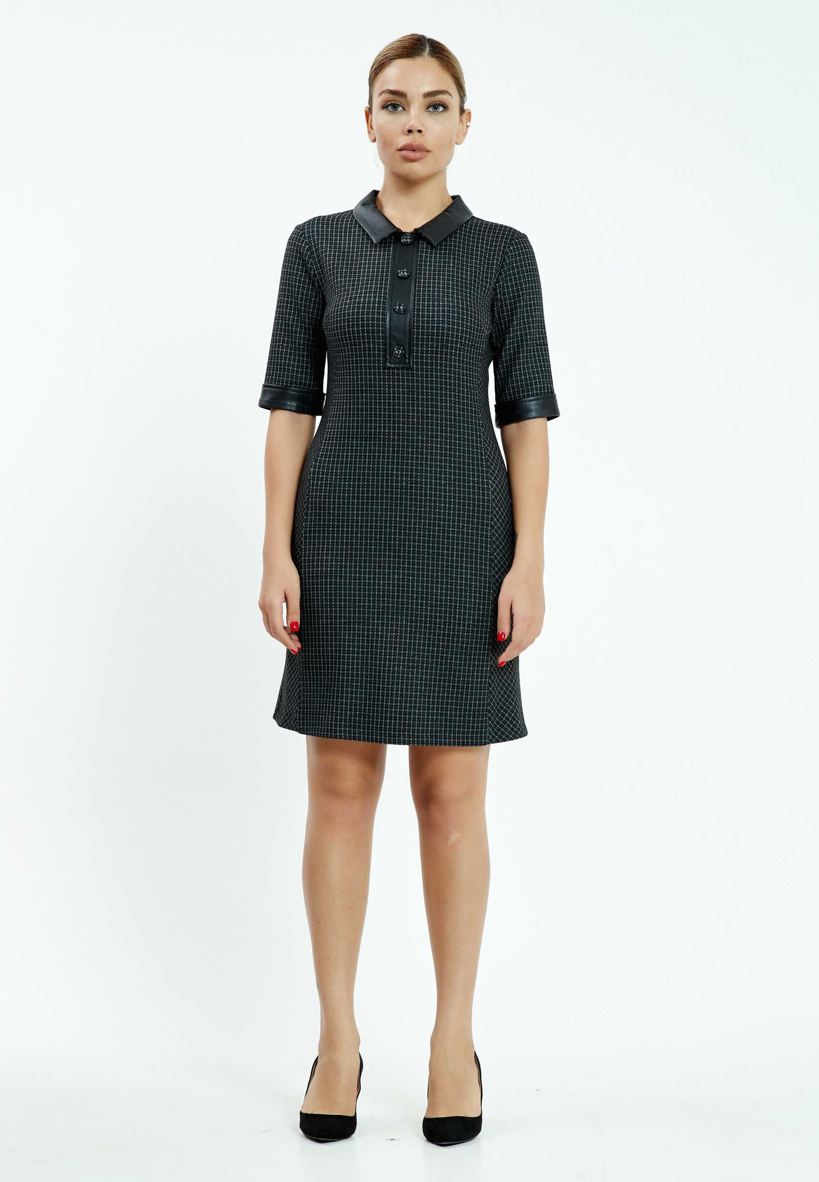 Short Sleeve Mini Crepe Column Regular Casual Dress mis17035