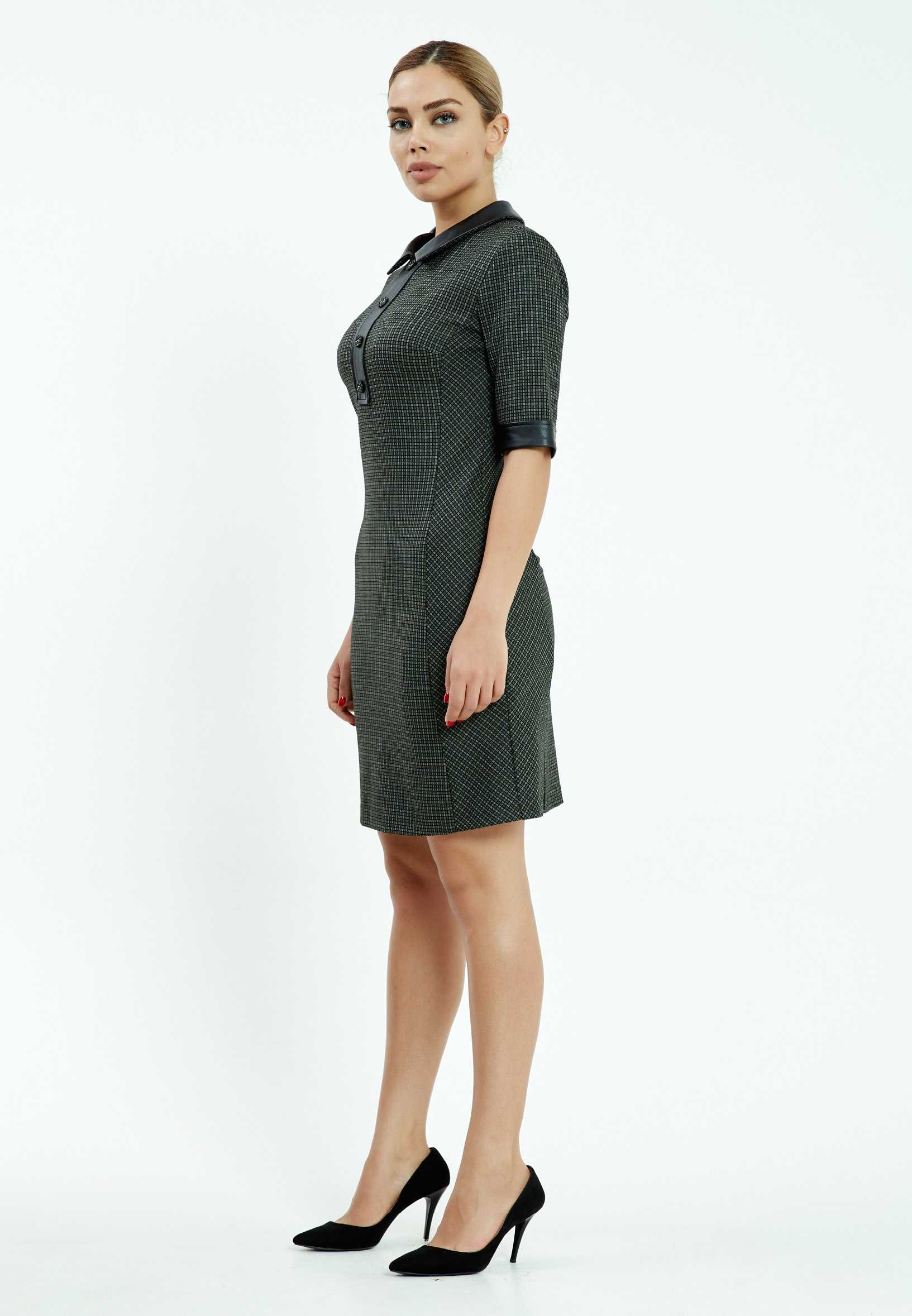 Short Sleeve Mini Crepe Column Regular Casual Dress mis17035 - Image 11