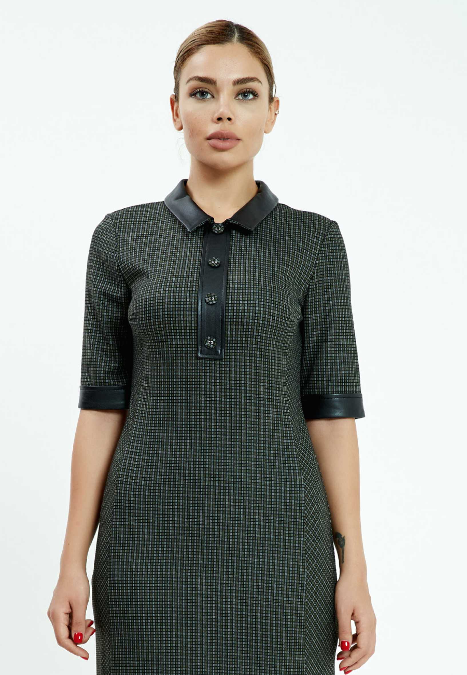 Short Sleeve Mini Crepe Column Regular Casual Dress mis17035 - Image 12