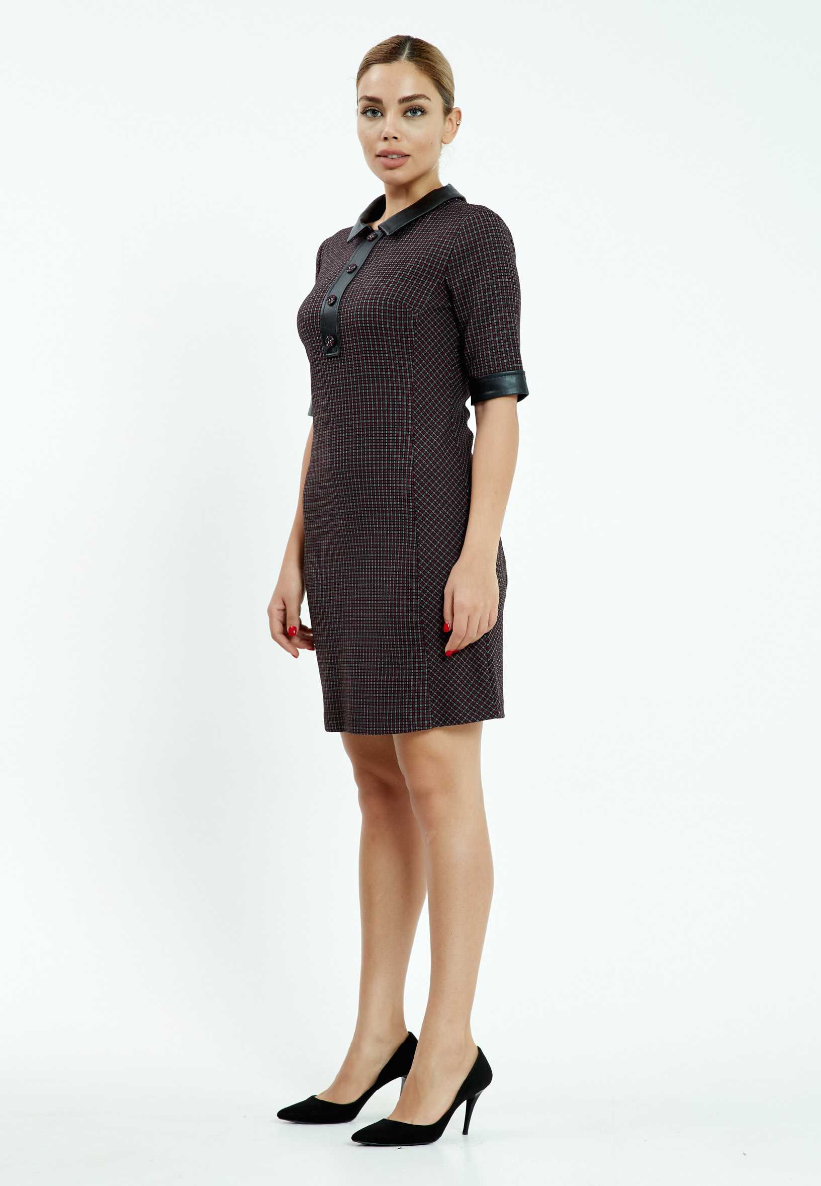 Short Sleeve Mini Crepe Column Regular Casual Dress mis17035 - Image 7