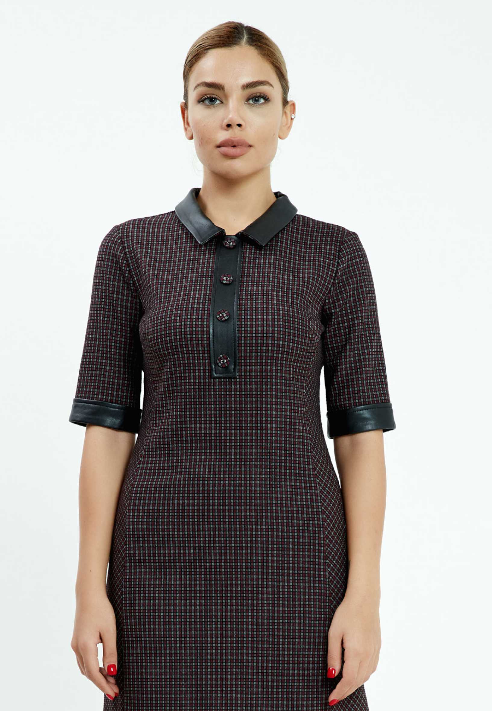 Short Sleeve Mini Crepe Column Regular Casual Dress mis17035 - Image 8