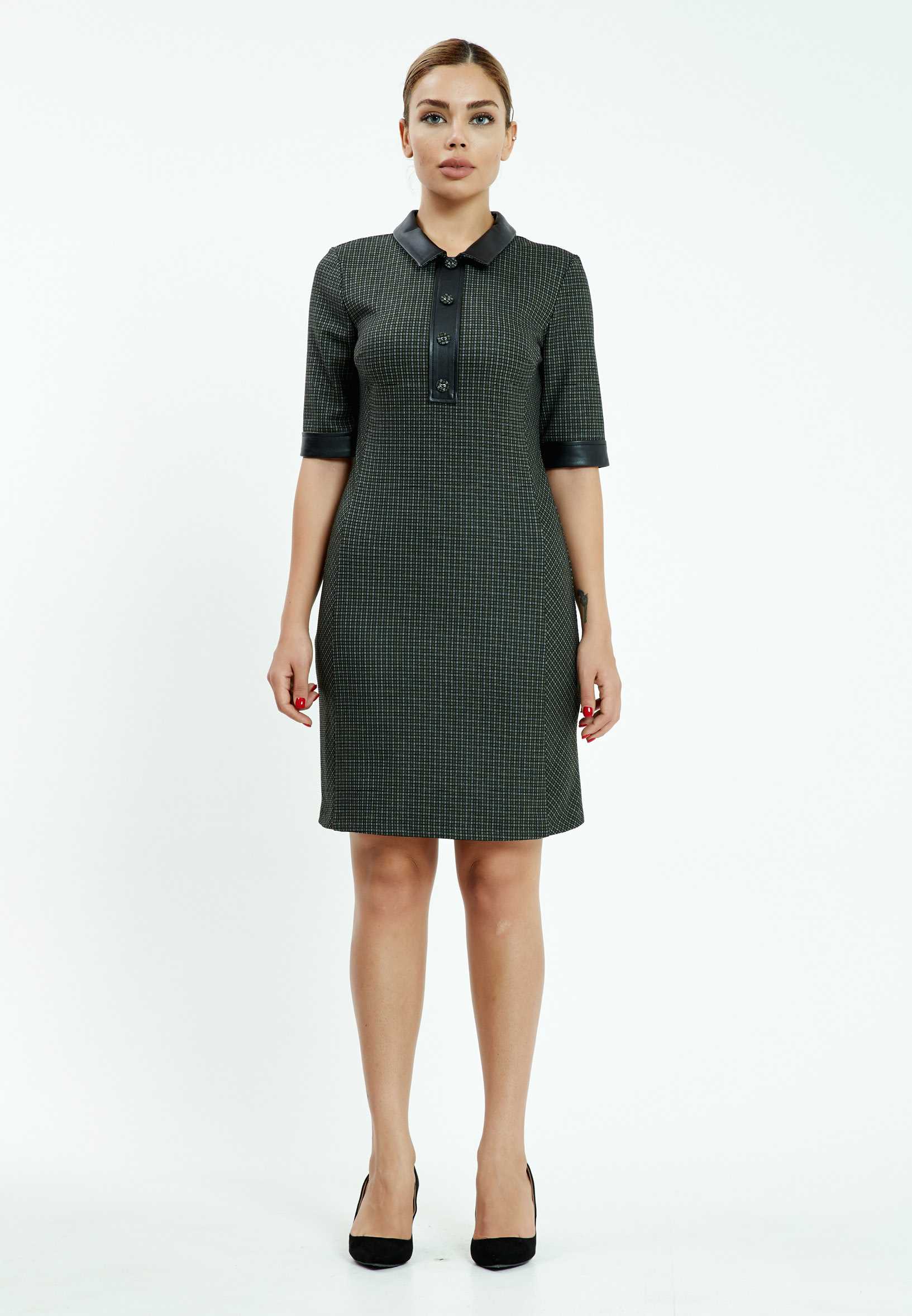 Short Sleeve Mini Crepe Column Regular Casual Dress mis17035 - Image 9