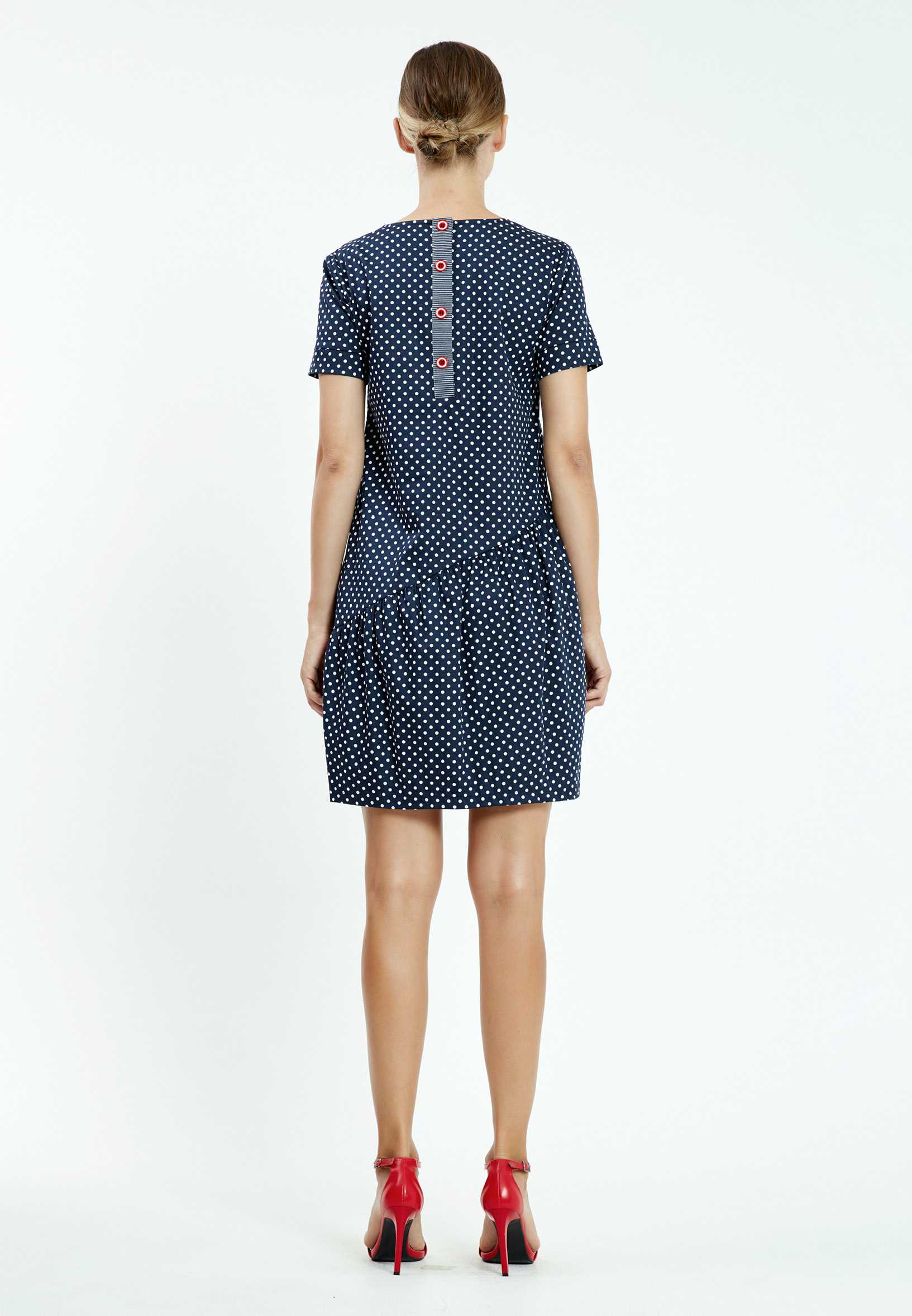 Short Sleeve Mini Crepe Column Regular Casual Dress mis18431 - Image 2