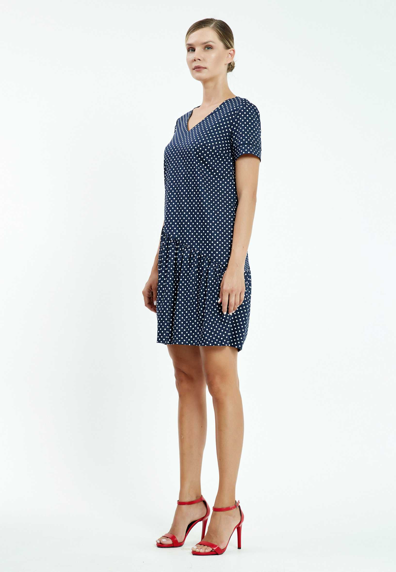 Short Sleeve Mini Crepe Column Regular Casual Dress mis18431 - Image 3