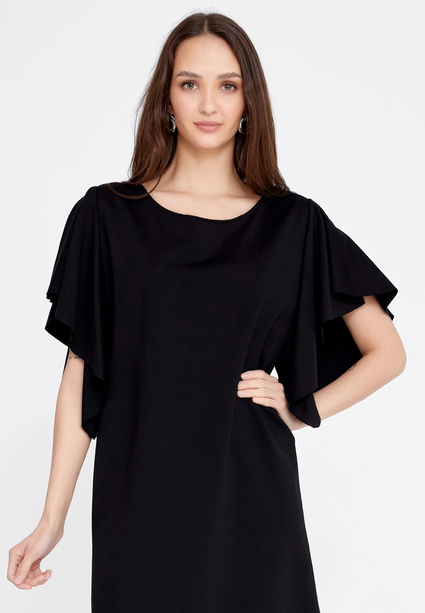 Short Sleeve Mini Crepe Column Regular Casual Dress rui192084 - Image 4