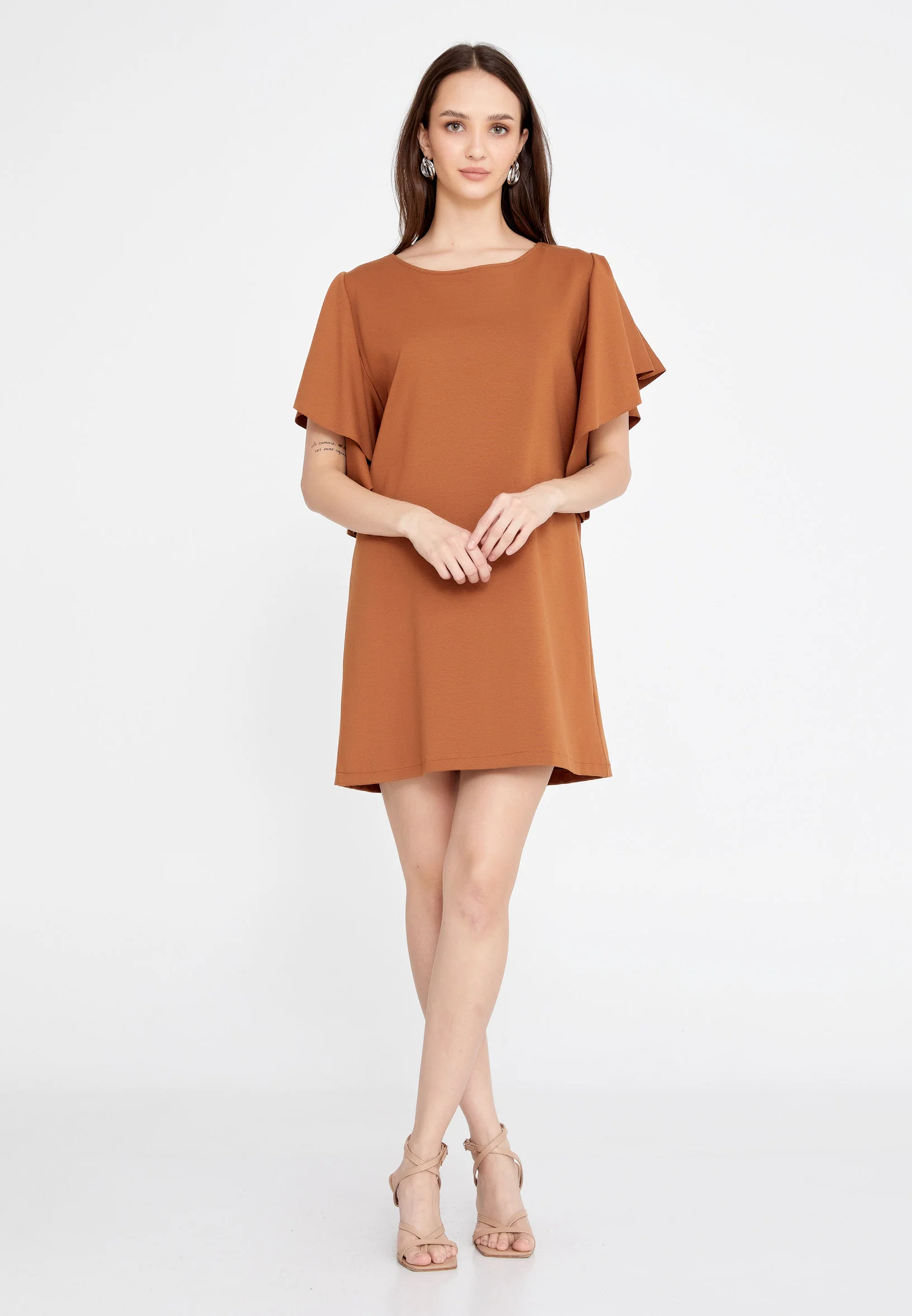 Short Sleeve Mini Crepe Column Regular Casual Dress rui192084 - Image 9