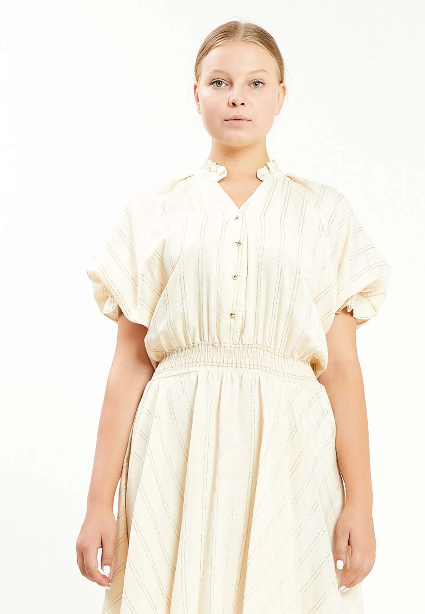 Short Sleeve Mini Linen Column Regular Casual Dress kmy40449 - Image 4
