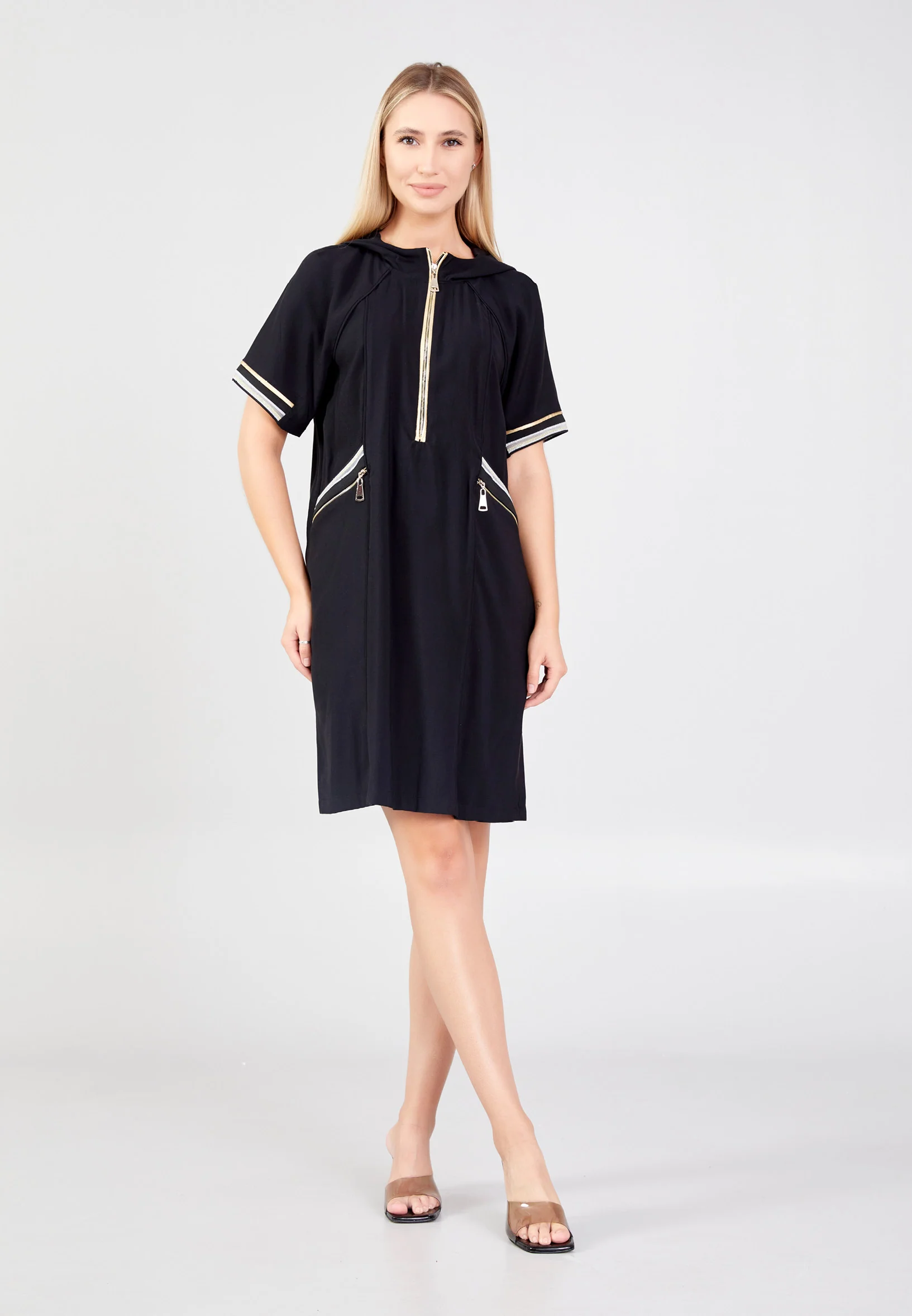 Short Sleeve Mini Linen Column Regular Casual Dress shu23sy02014