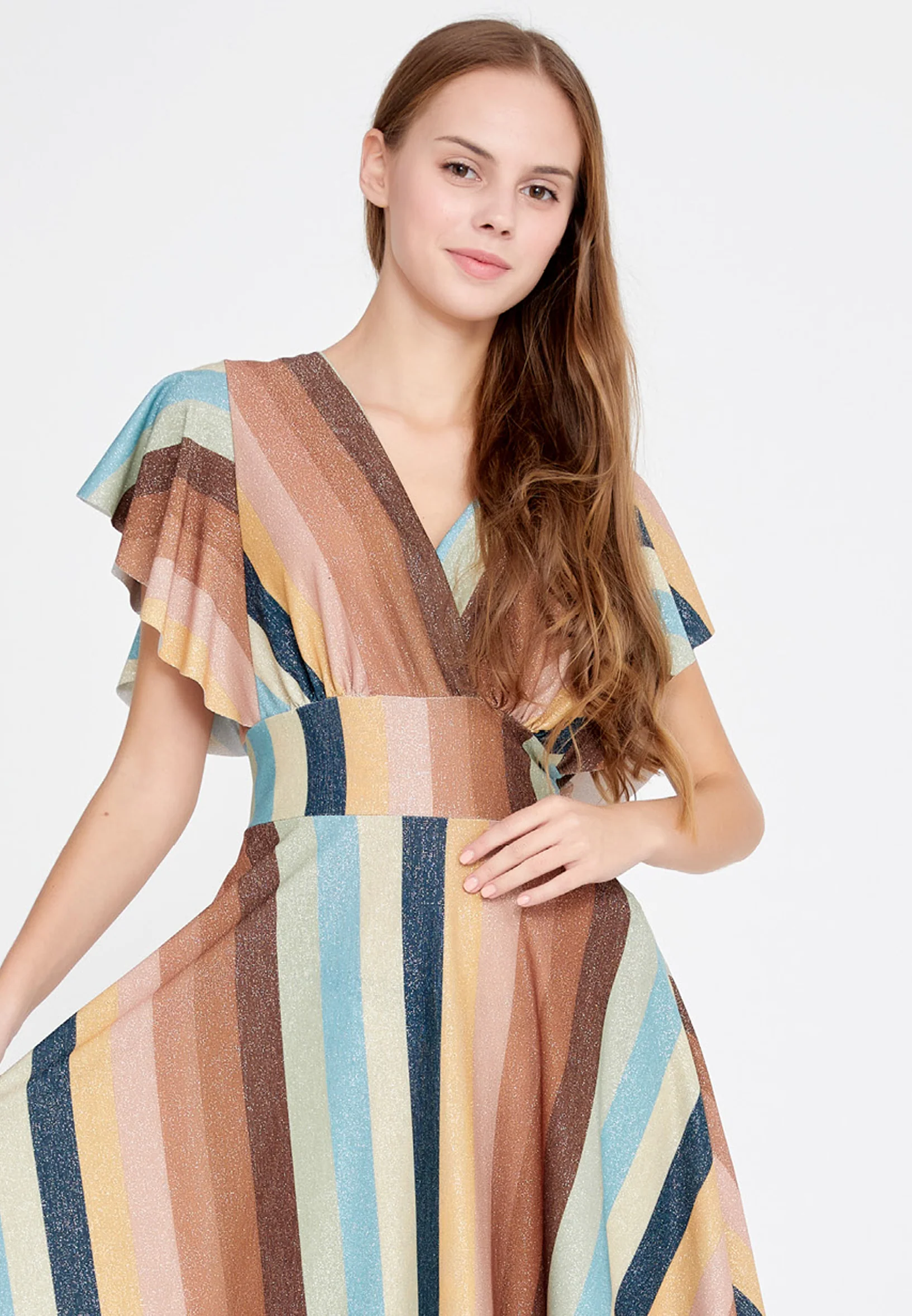 Short Sleeve Mini Lycra Column Regular Casual Dress esl398abito - Image 8