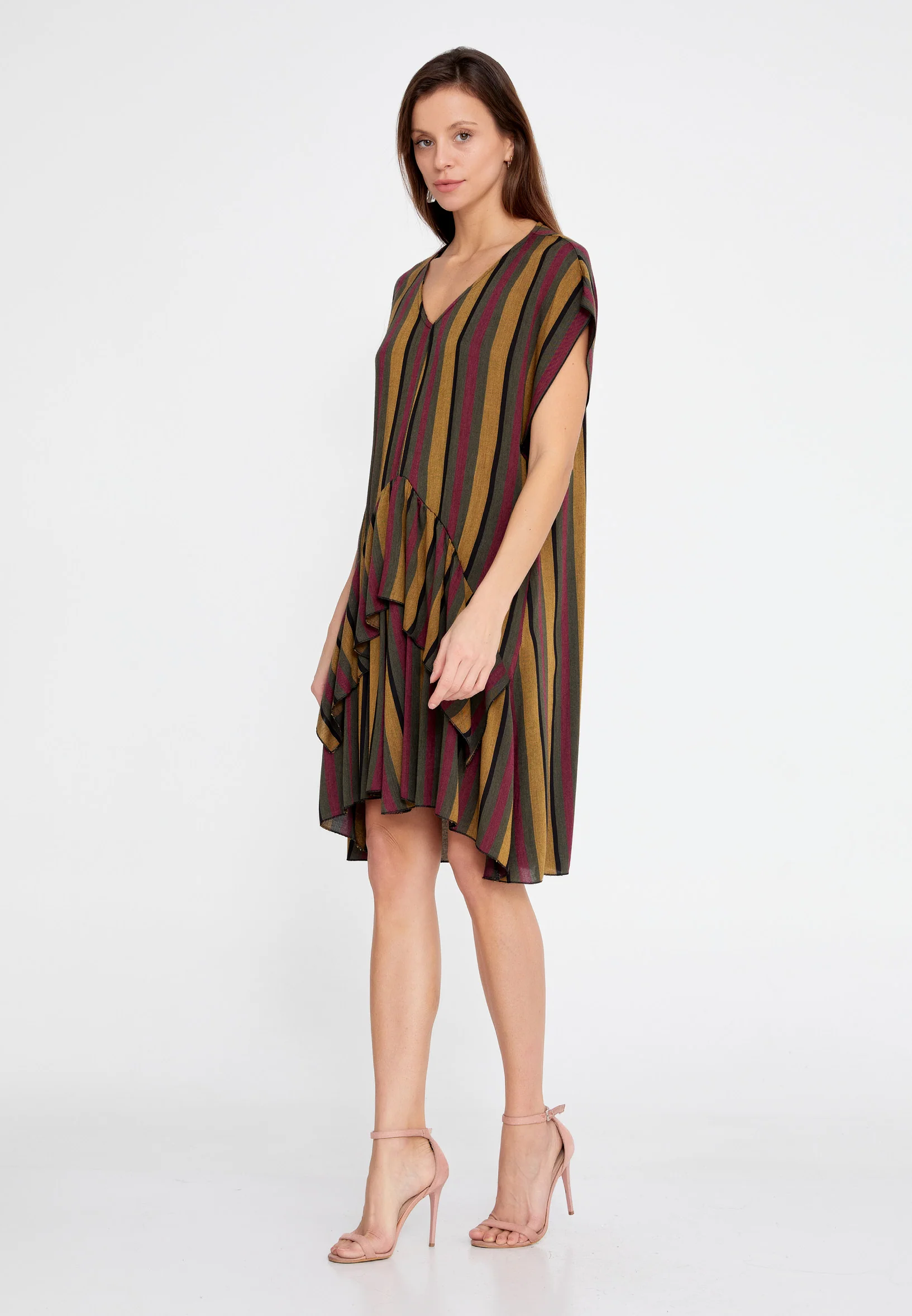 Short Sleeve Mini Wool Column Regular Casual Dress rui192116 - Image 3