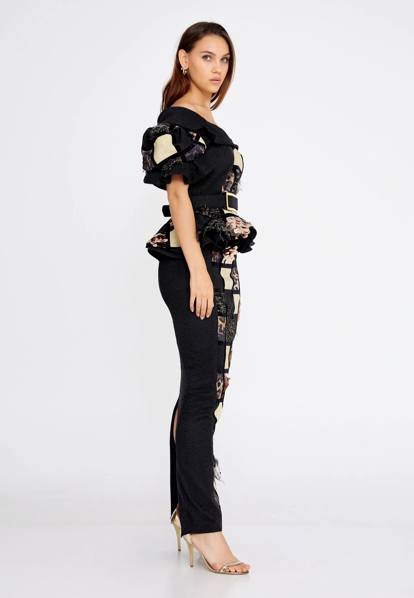 Short Sleeve Polyester Geometric Regular Two-Piece Outfit crm22sel5818 - Image 4