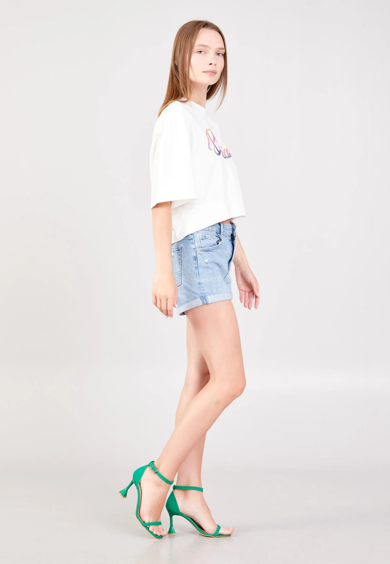 Short Sleeve Printed Regular Blouse ber23y7113 - Image 3