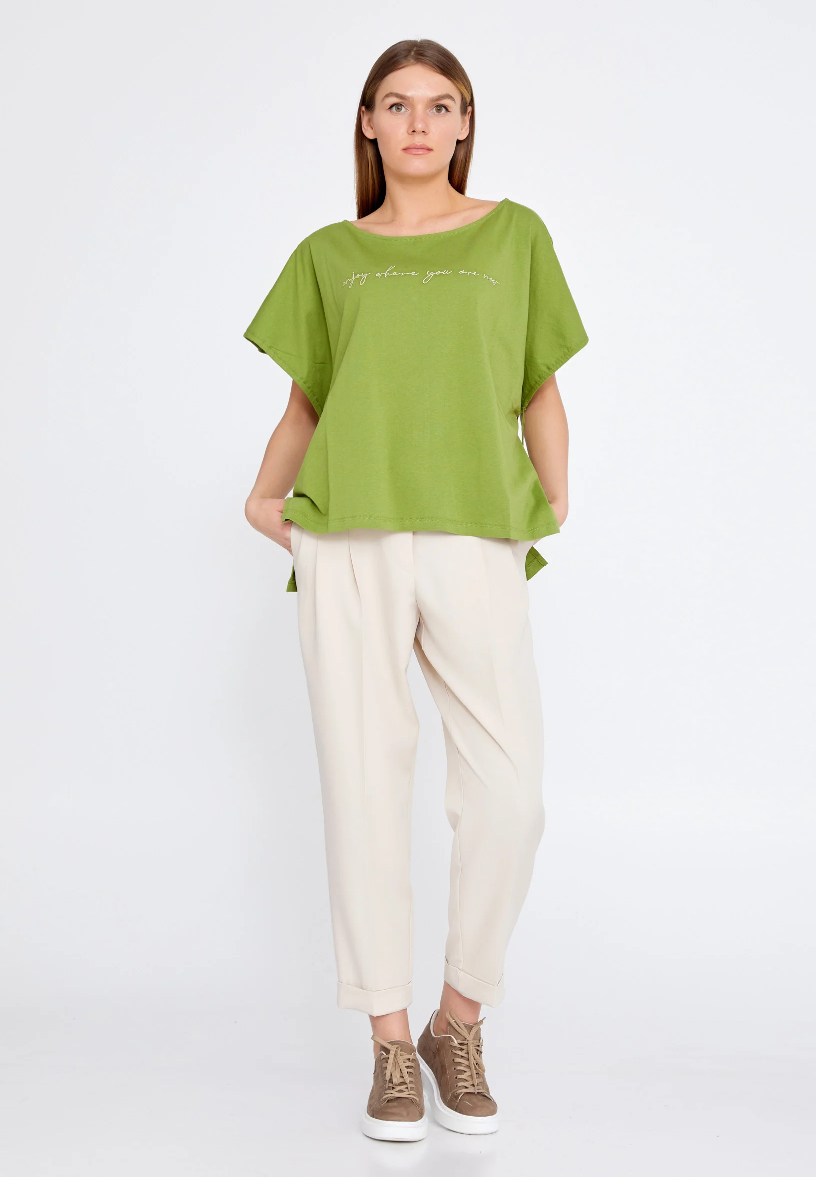 Short Sleeve Printed Regular T-shirt kmy22s10959 - Image 6