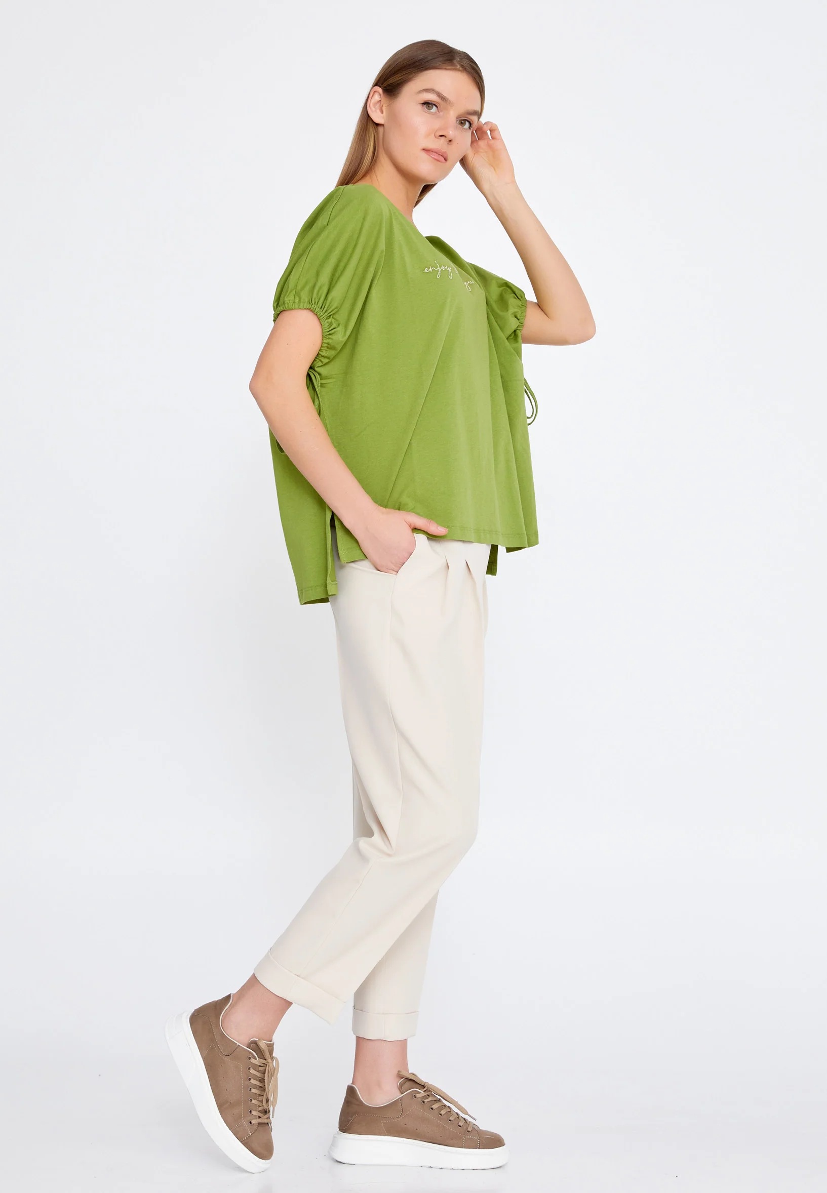 Short Sleeve Printed Regular T-shirt kmy22s10959 - Image 8