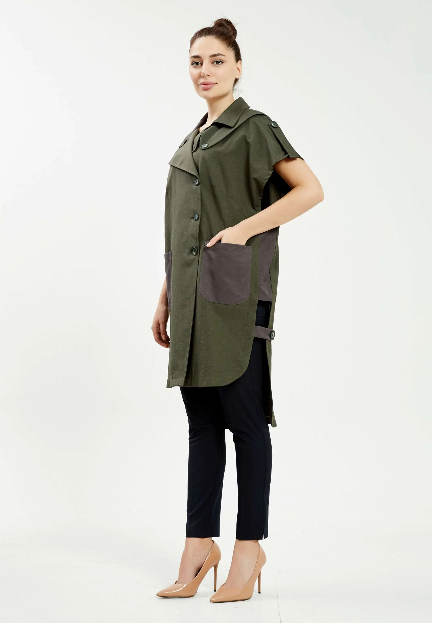 Short Sleeve Regular Trenchcoat mis79404 - Image 15
