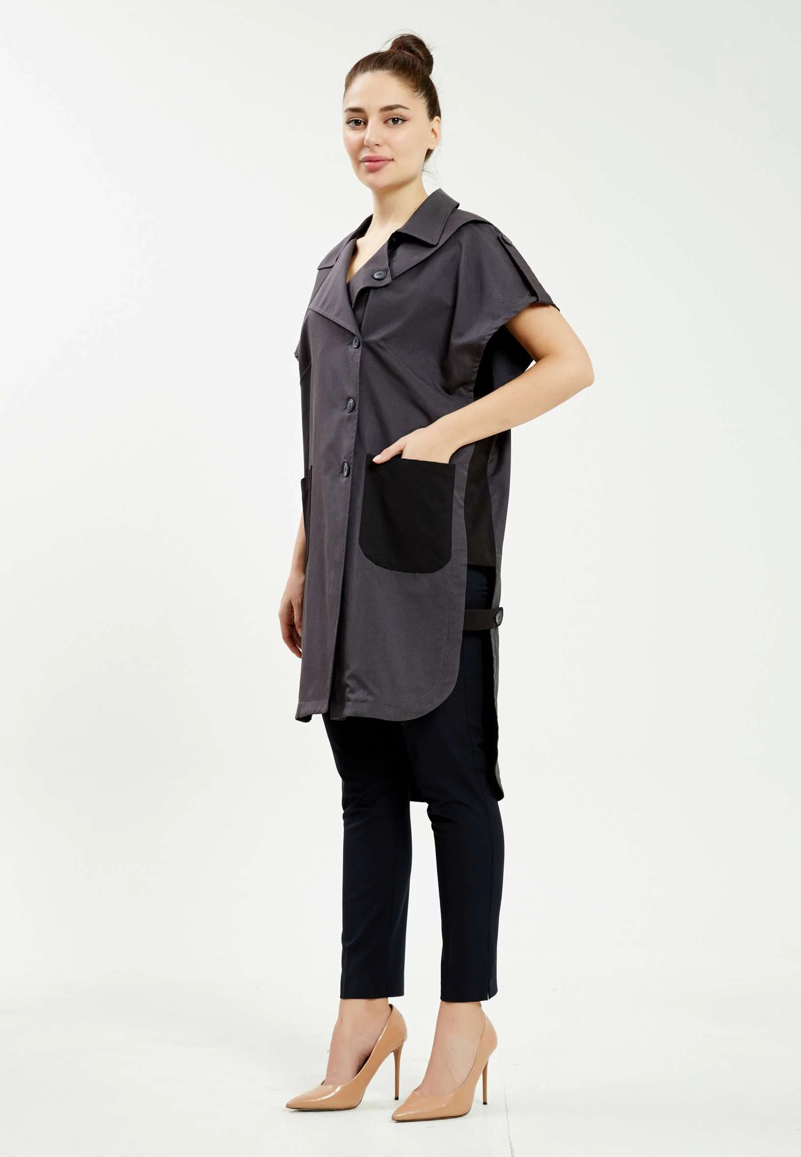 Short Sleeve Regular Trenchcoat mis79404 - Image 3