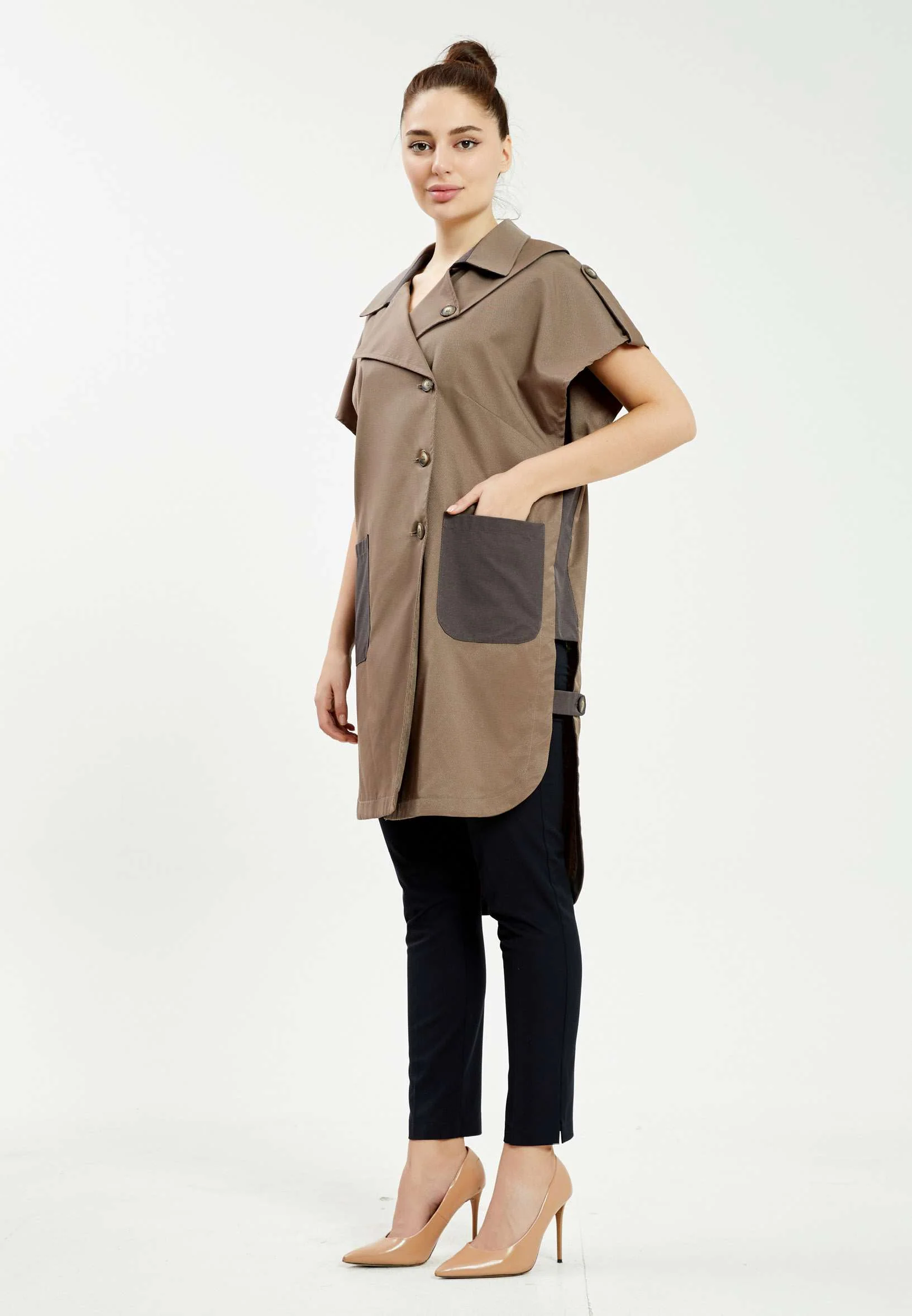 Short Sleeve Regular Trenchcoat mis79404 - Image 7