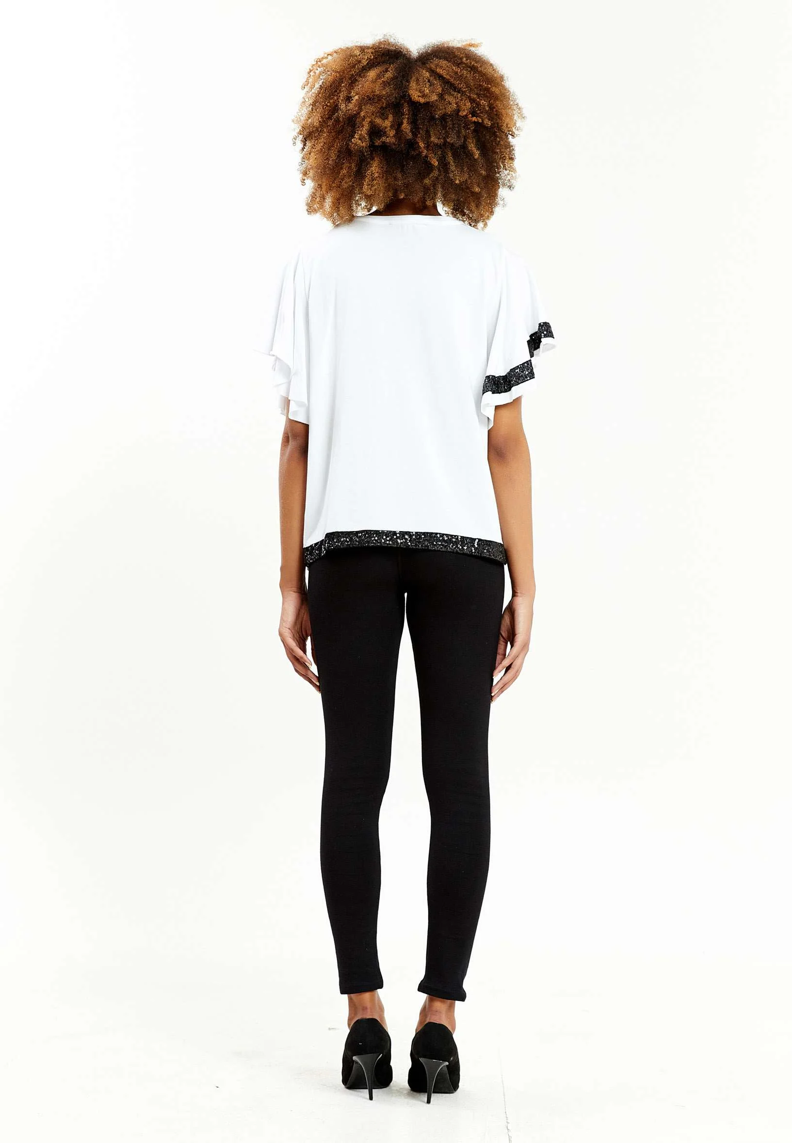 Short Sleeve Solid Color Regular Blouse kmy10453 - Image 4