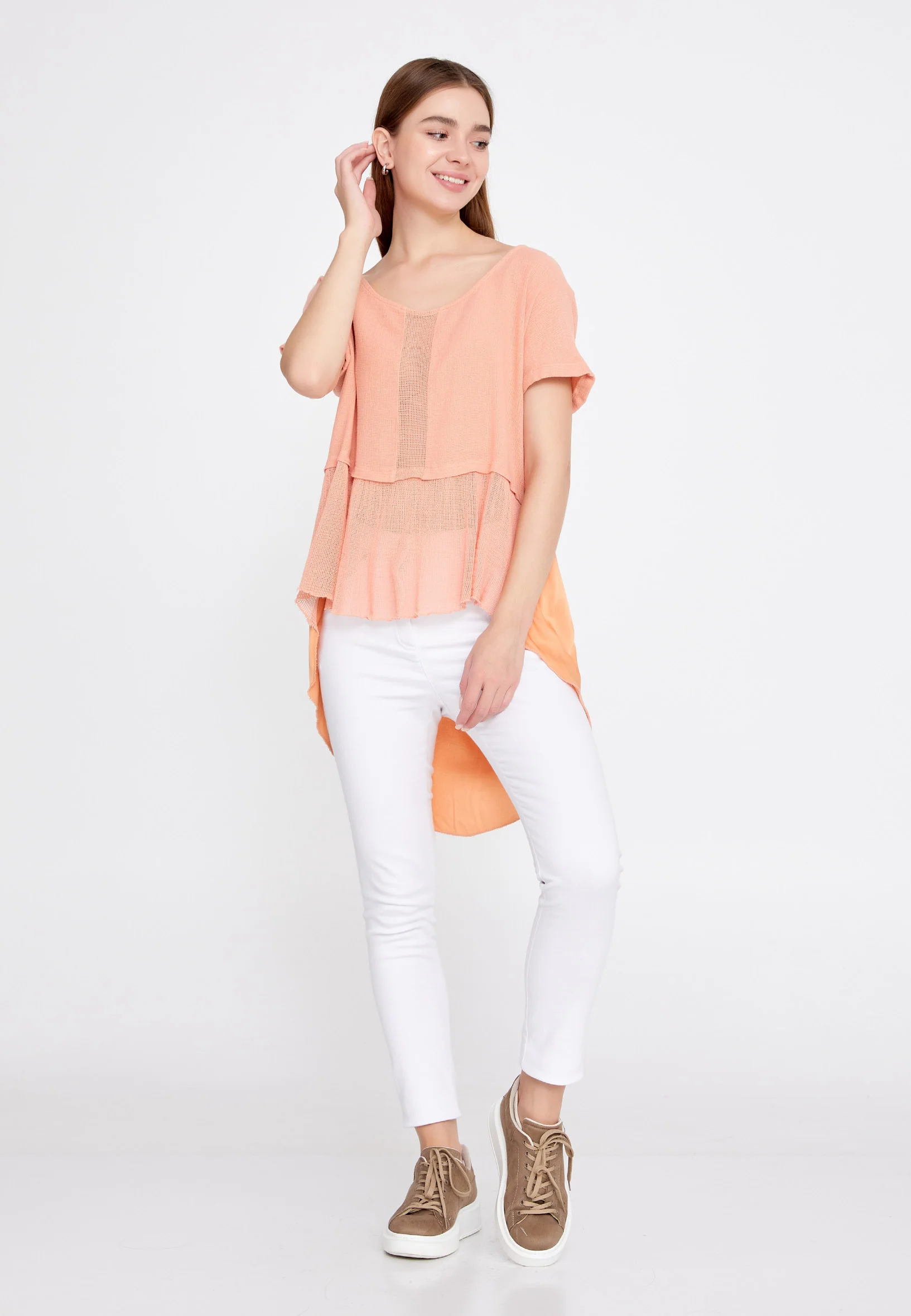 Short Sleeve Solid Color Regular Blouse lal2939ll - Image 2