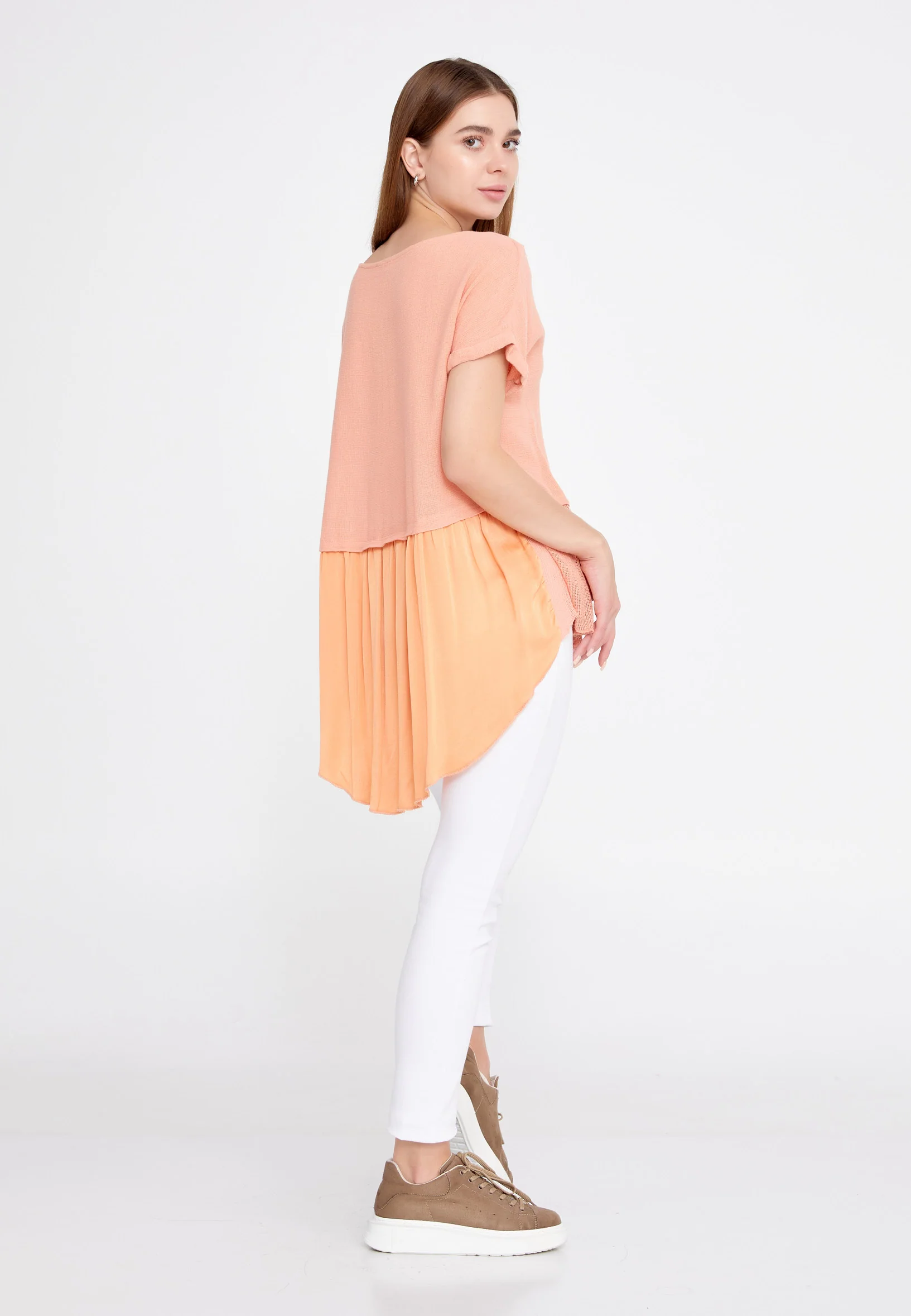 Short Sleeve Solid Color Regular Blouse lal2939ll - Image 4
