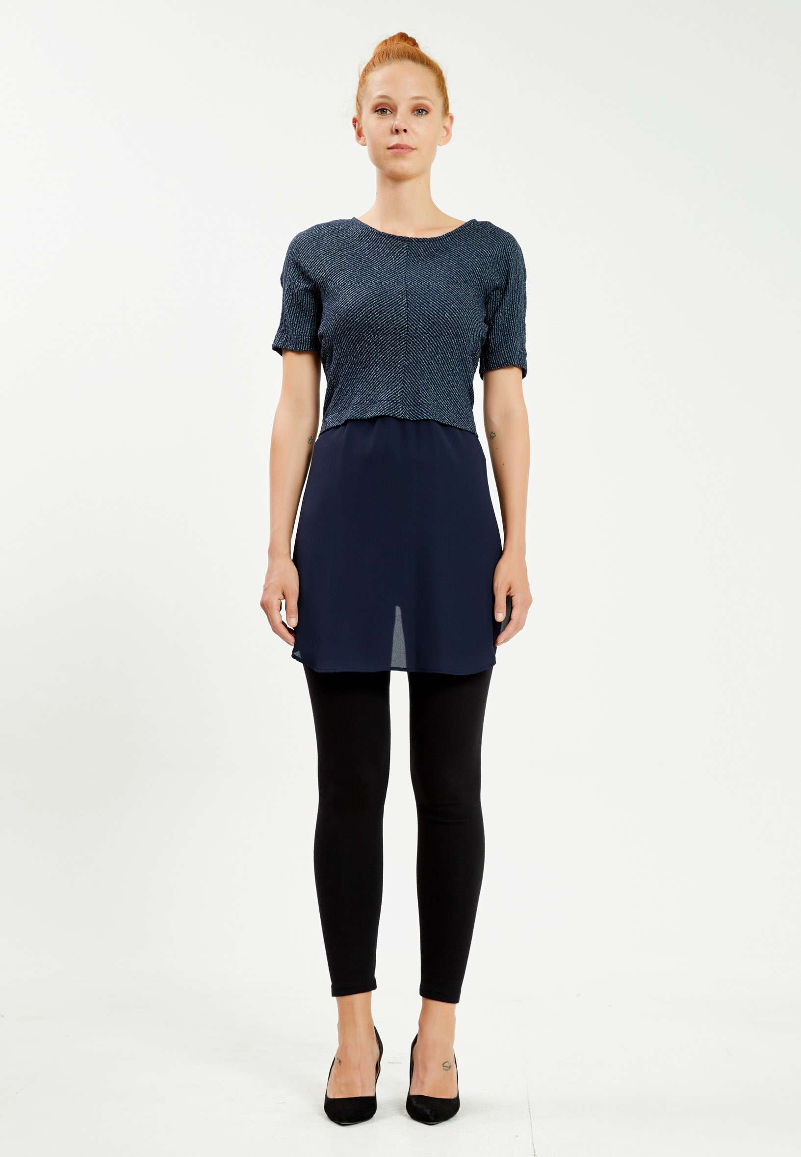 Short Sleeve Solid Color Regular Blouse mis29610 - Image 10
