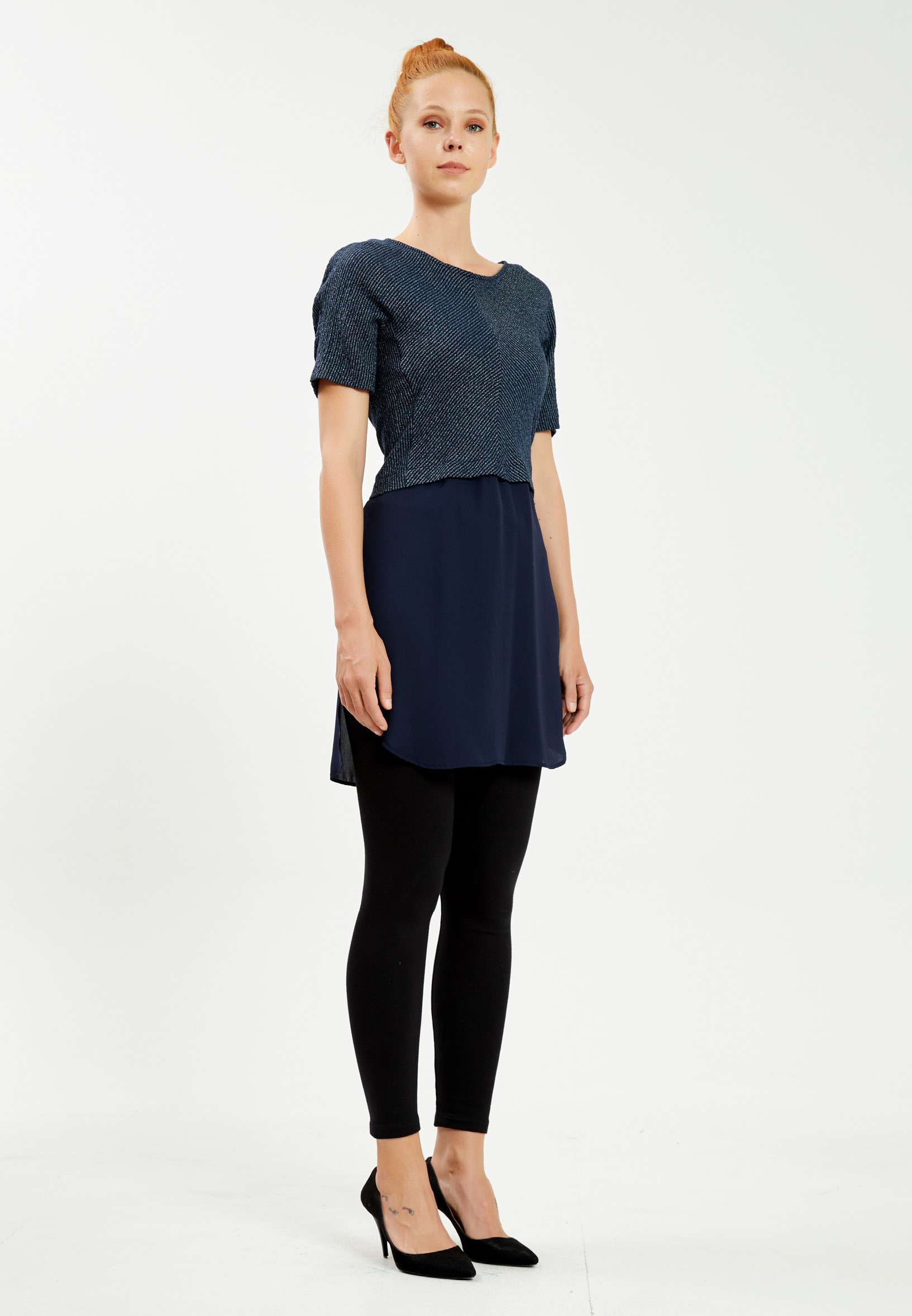 Short Sleeve Solid Color Regular Blouse mis29610 - Image 11