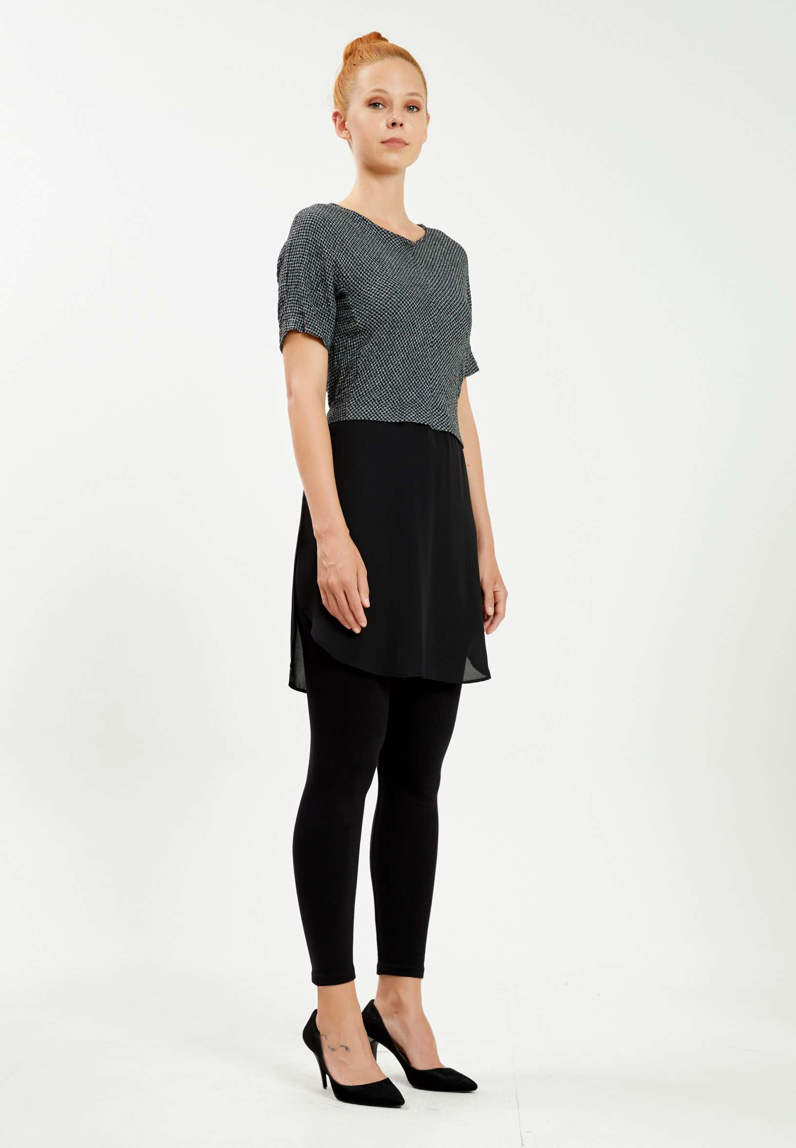Short Sleeve Solid Color Regular Blouse mis29610 - Image 3