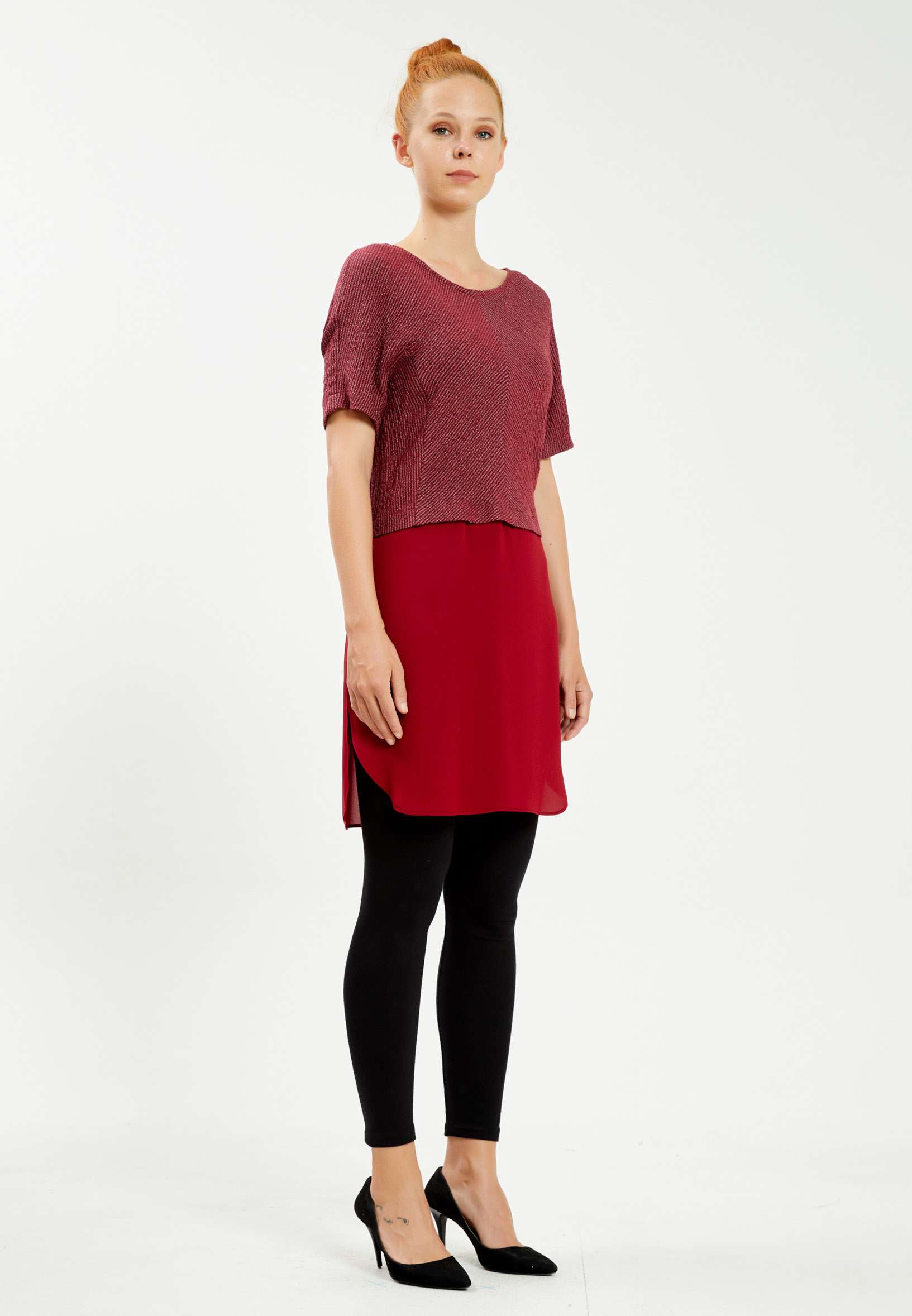 Short Sleeve Solid Color Regular Blouse mis29610 - Image 7