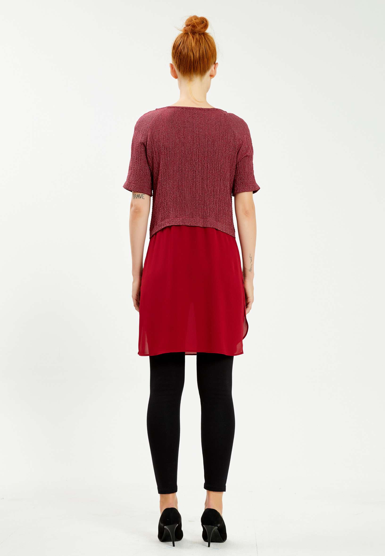 Short Sleeve Solid Color Regular Blouse mis29610 - Image 8