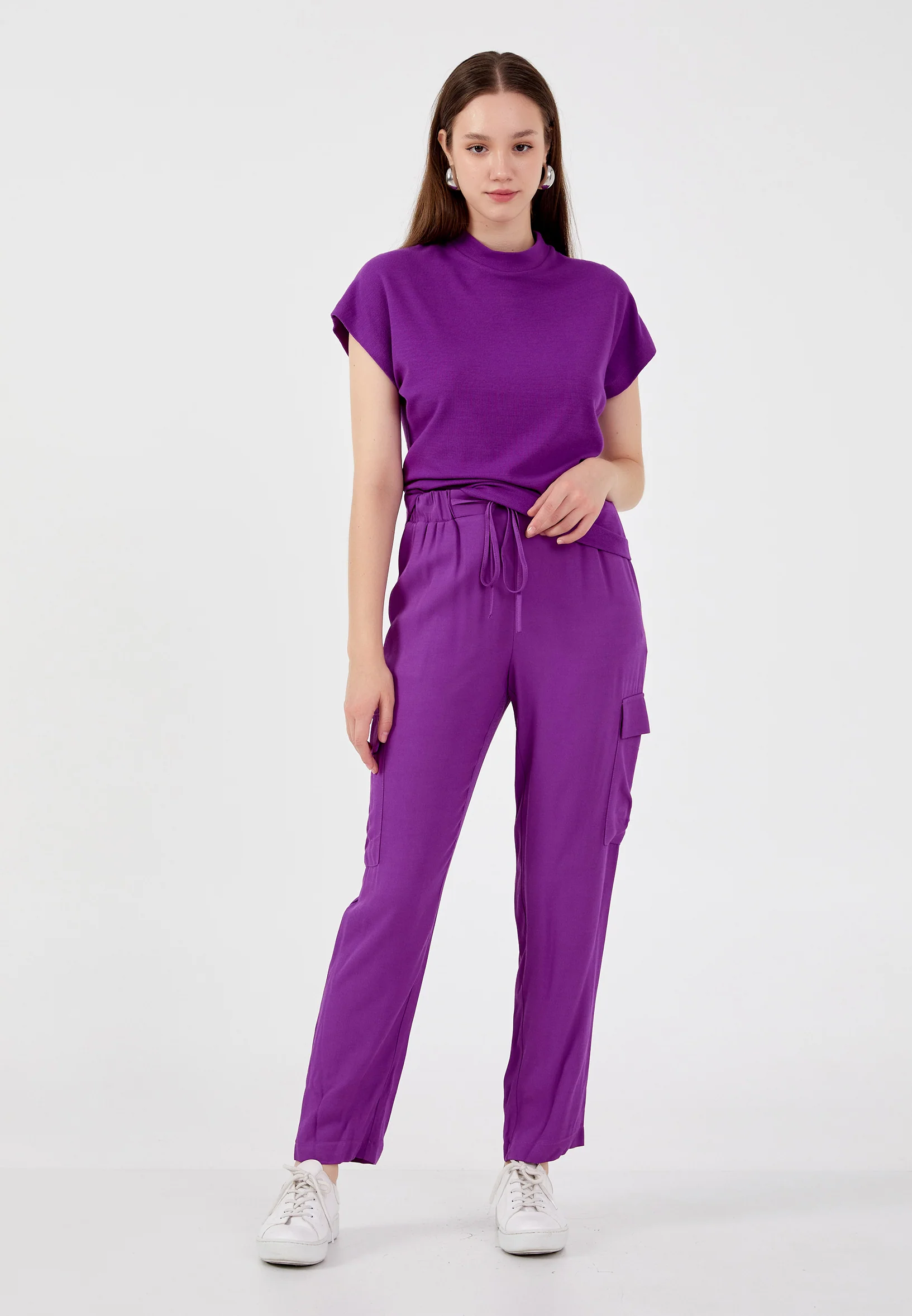 Short Sleeve Solid Color Regular Blouse shu23sk04069