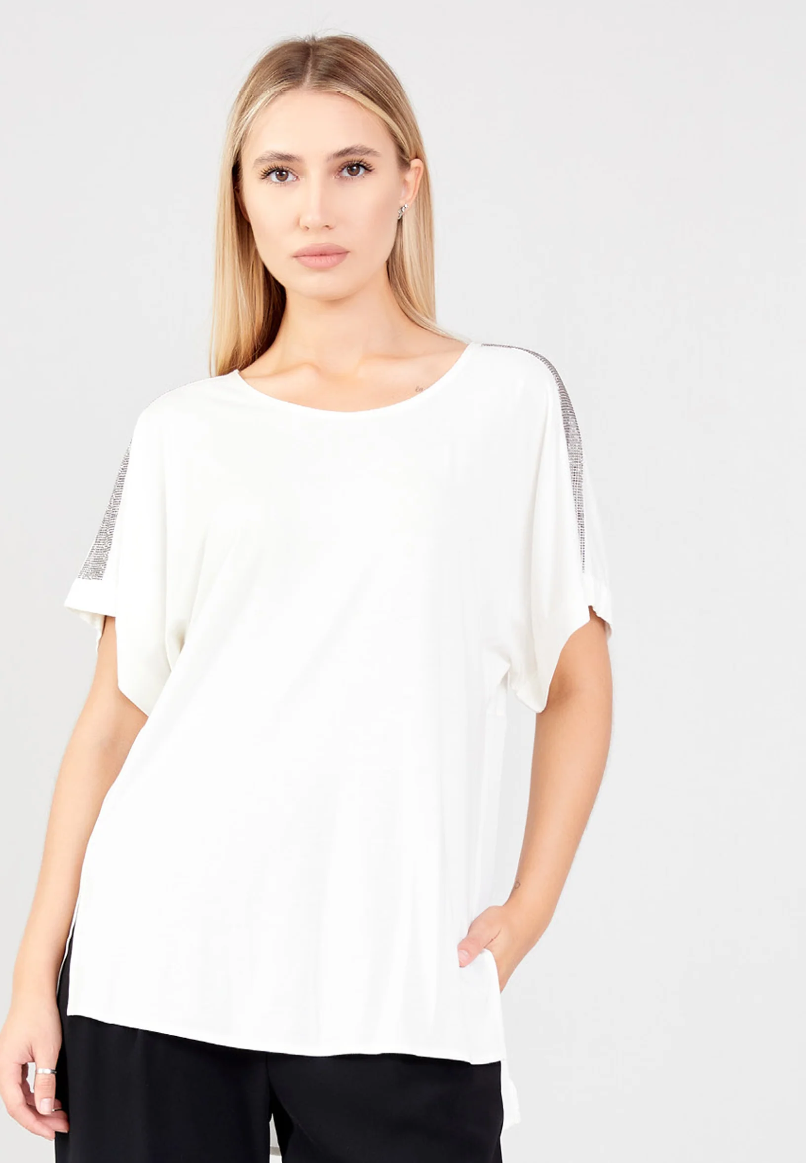 Short Sleeve Solid Color Regular Blouse shu23sy04027 - Image 5