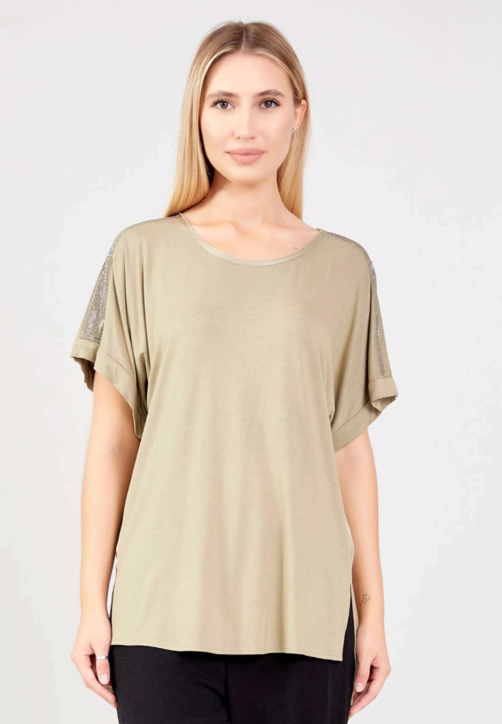 Short Sleeve Solid Color Regular Blouse shu23sy04027 - Image 9