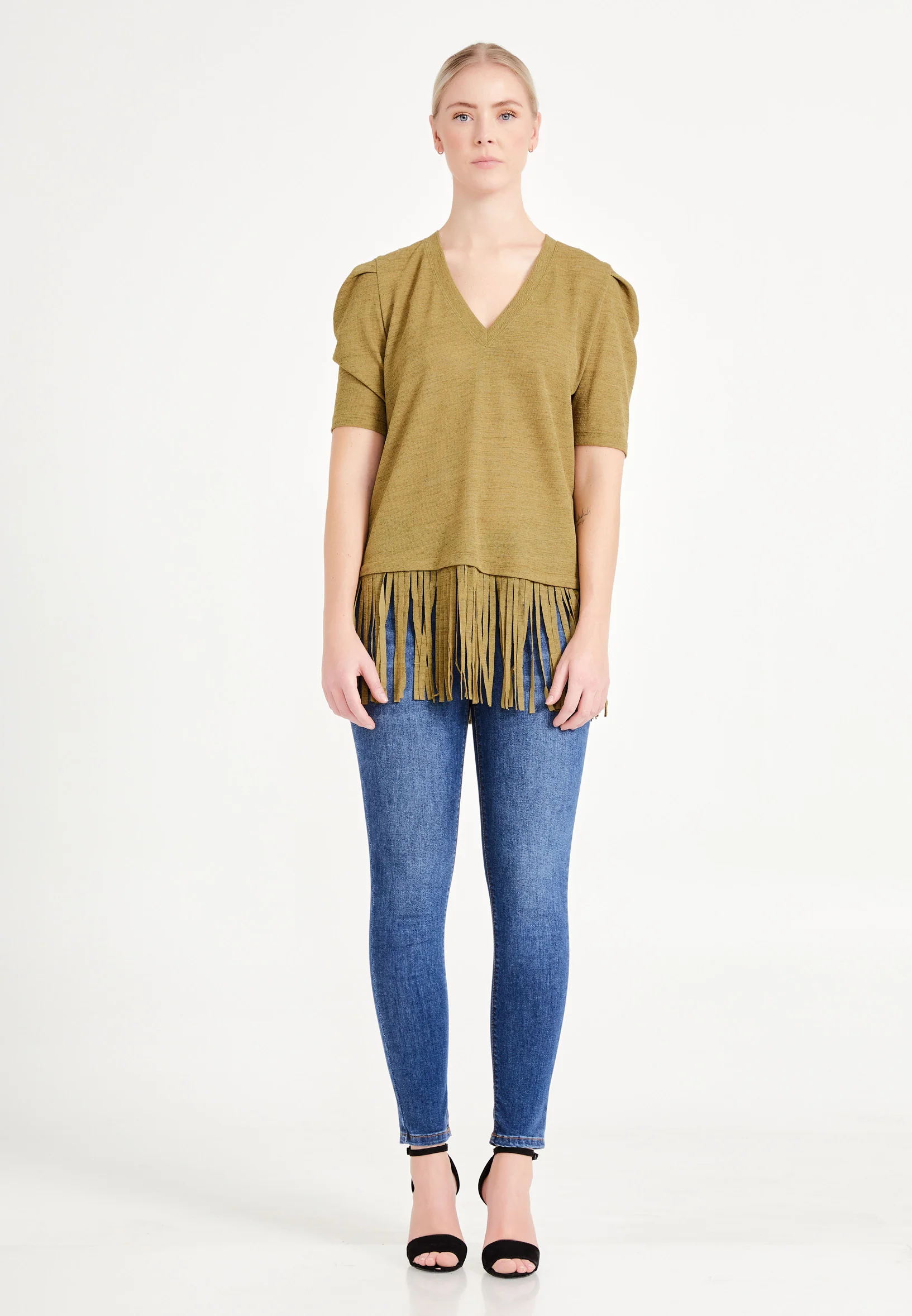 Short Sleeve Solid Color Regular T-shirt ber20y4129 - Image 10