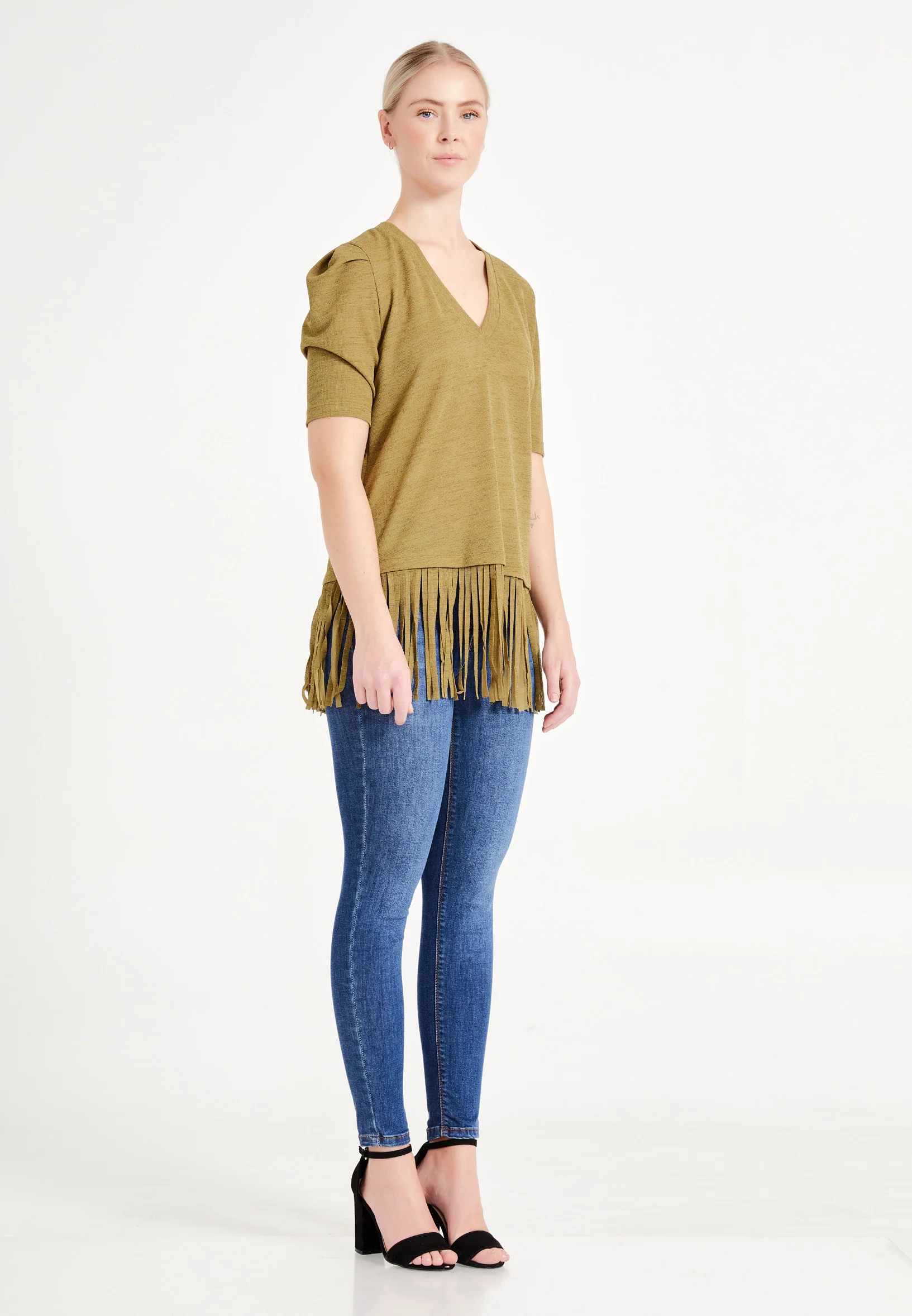 Short Sleeve Solid Color Regular T-shirt ber20y4129 - Image 12