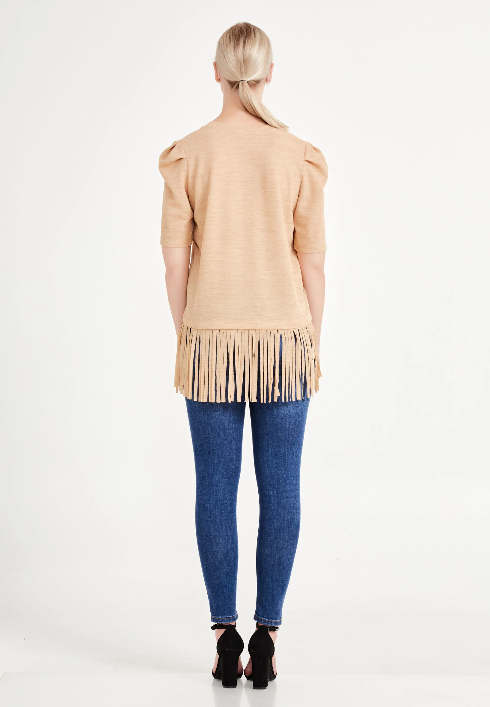 Short Sleeve Solid Color Regular T-shirt ber20y4129 - Image 3