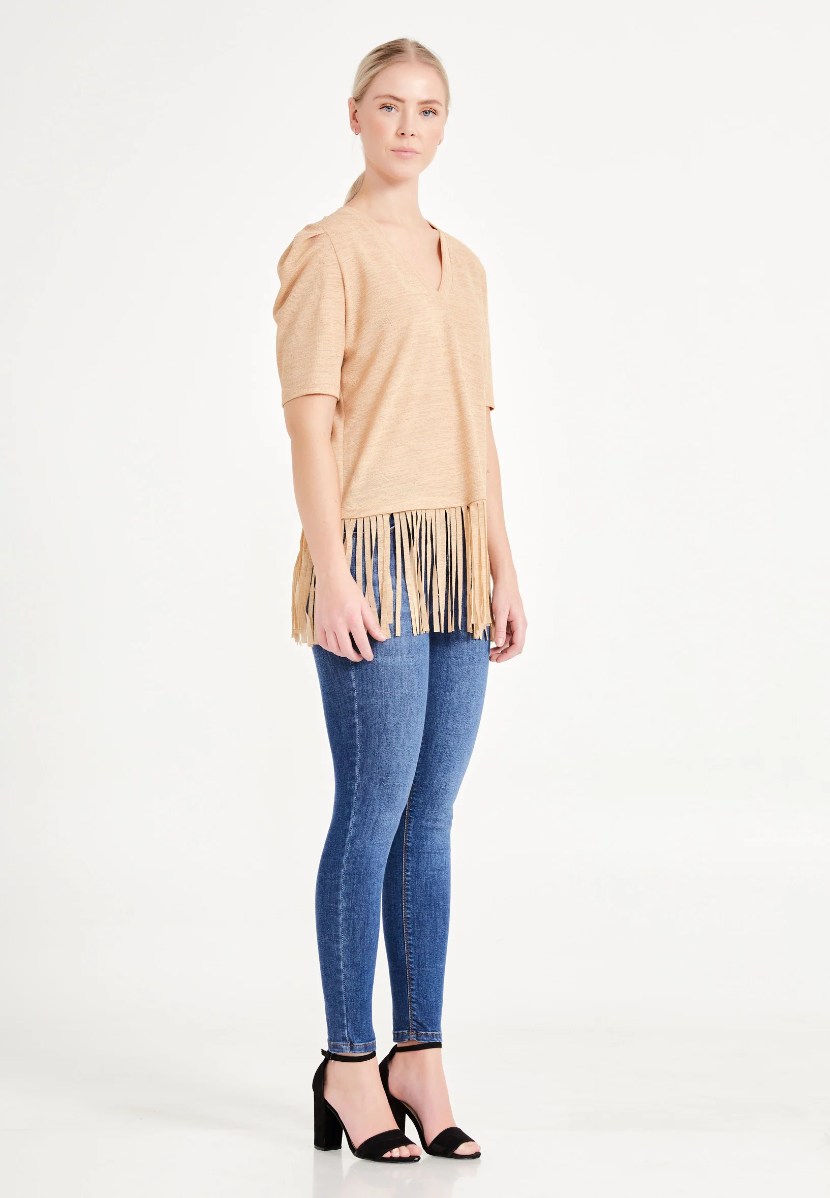 Short Sleeve Solid Color Regular T-shirt ber20y4129 - Image 4