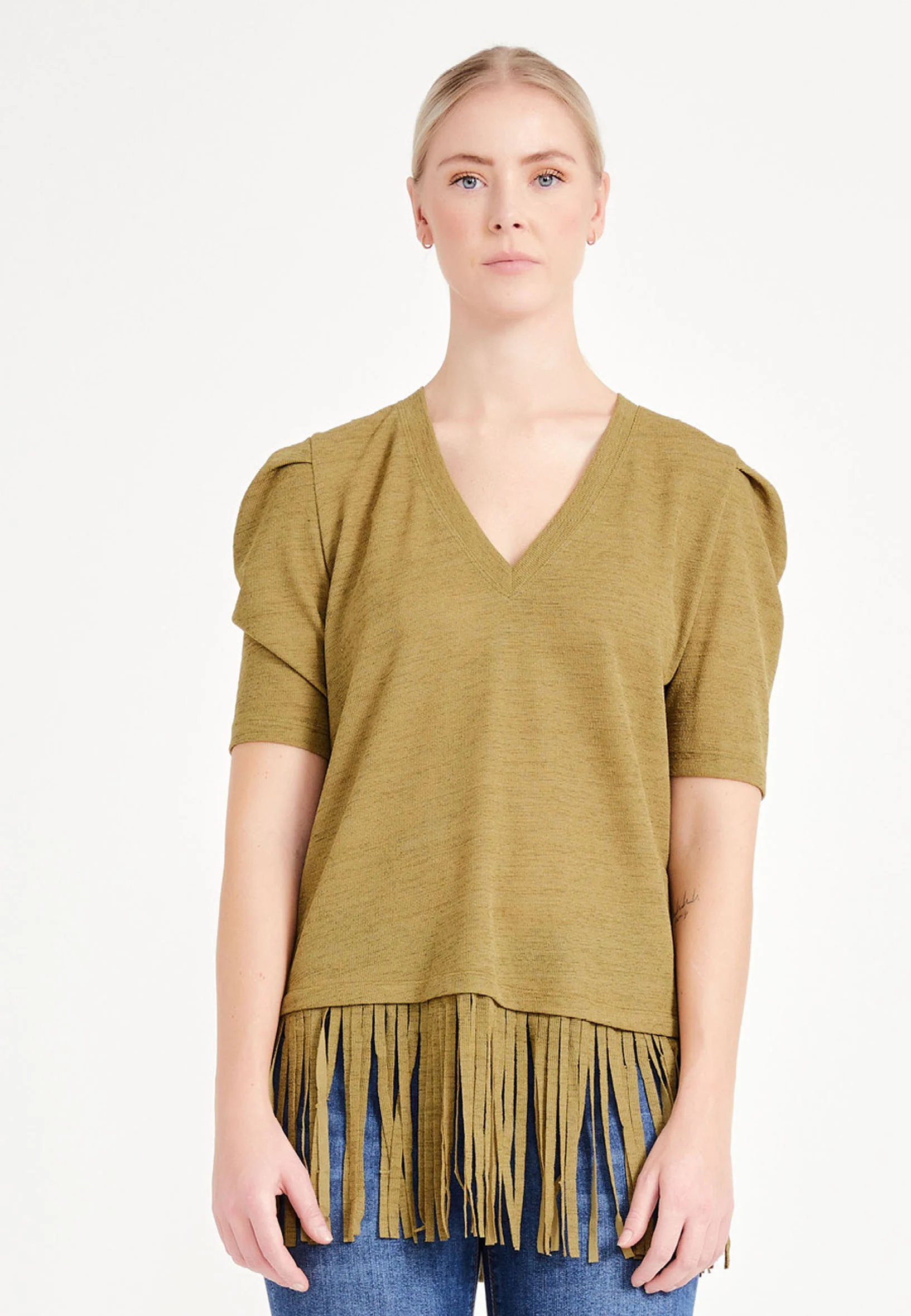 Short Sleeve Solid Color Regular T-shirt ber20y4129 - Image 9