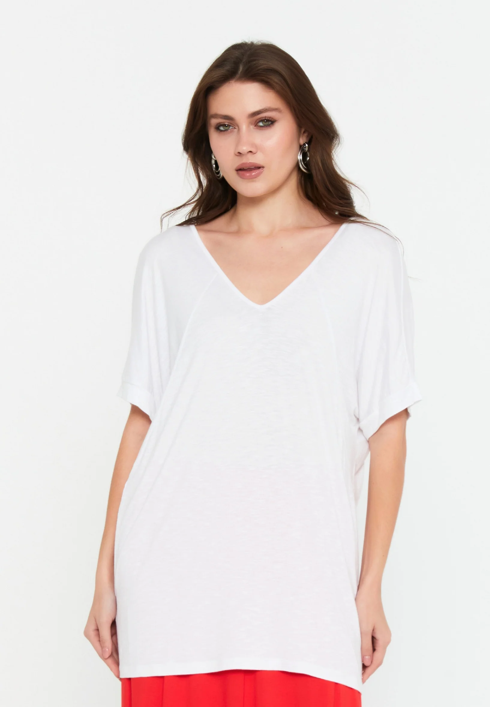 Short Sleeve Solid Color Regular T-shirt faiu36017