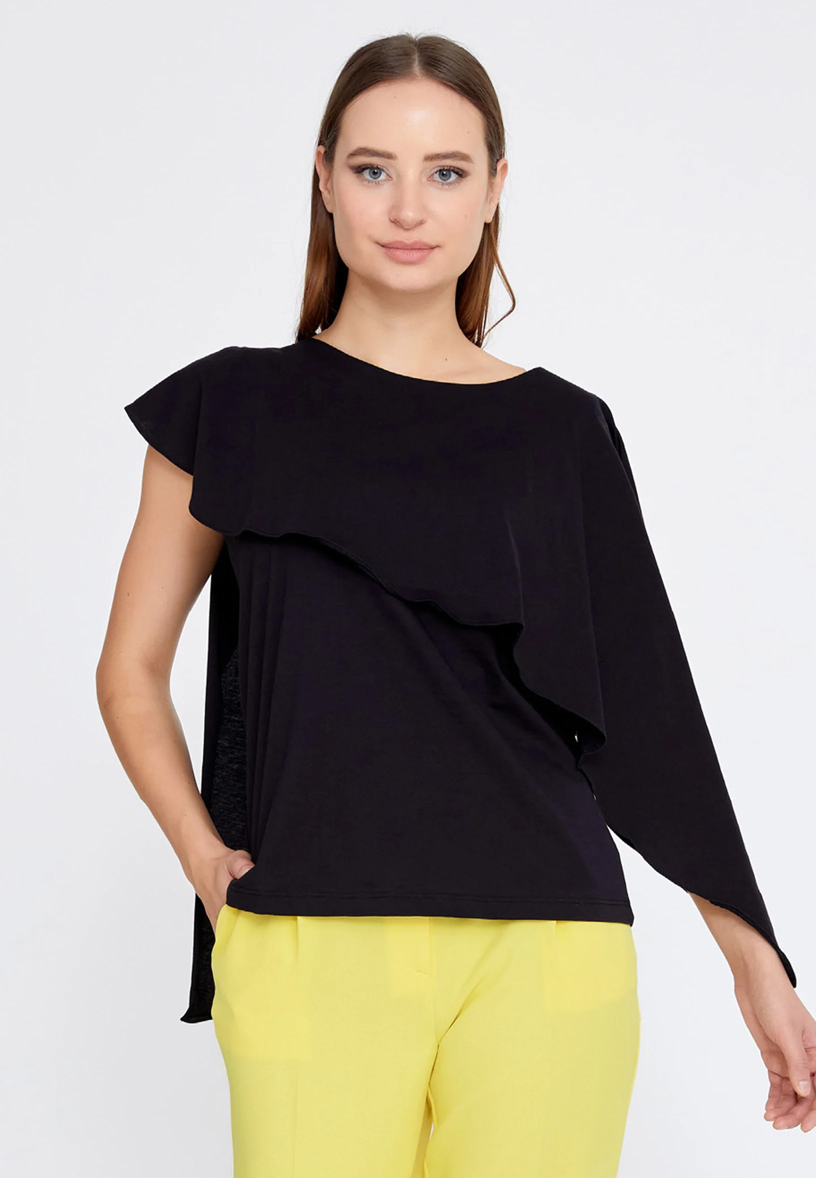 Short Sleeve Solid Color Regular T-shirt kmy22s10954 - Image 4
