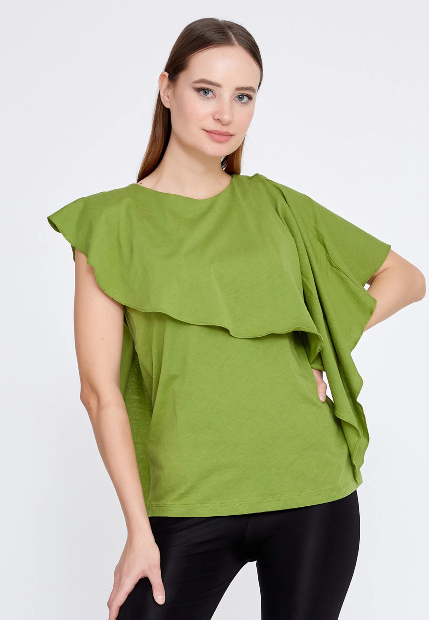 Short Sleeve Solid Color Regular T-shirt kmy22s10954 - Image 8