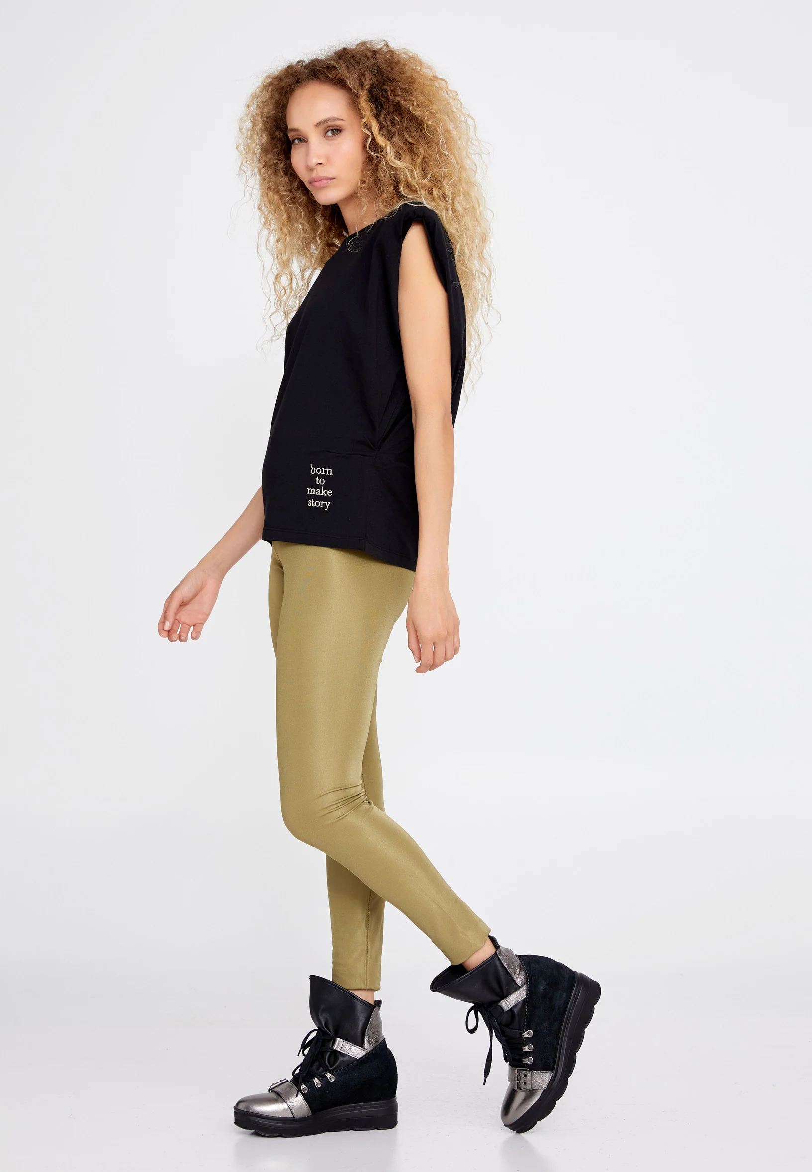 Short Sleeve Solid Color Regular T-shirt kmy22s10960 - Image 4