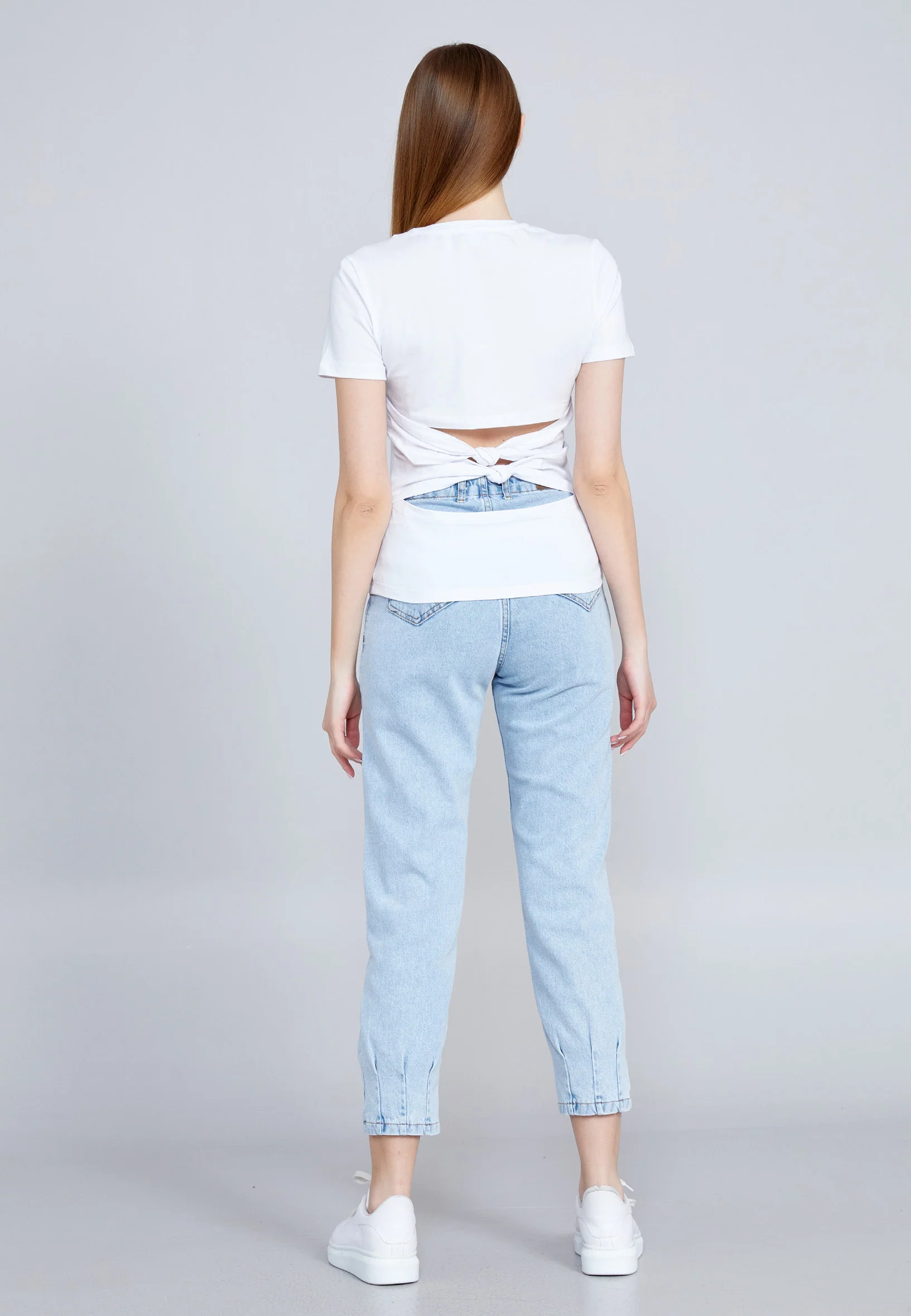 Short Sleeve Solid Color Regular T-shirt kmy22s10963 - Image 7
