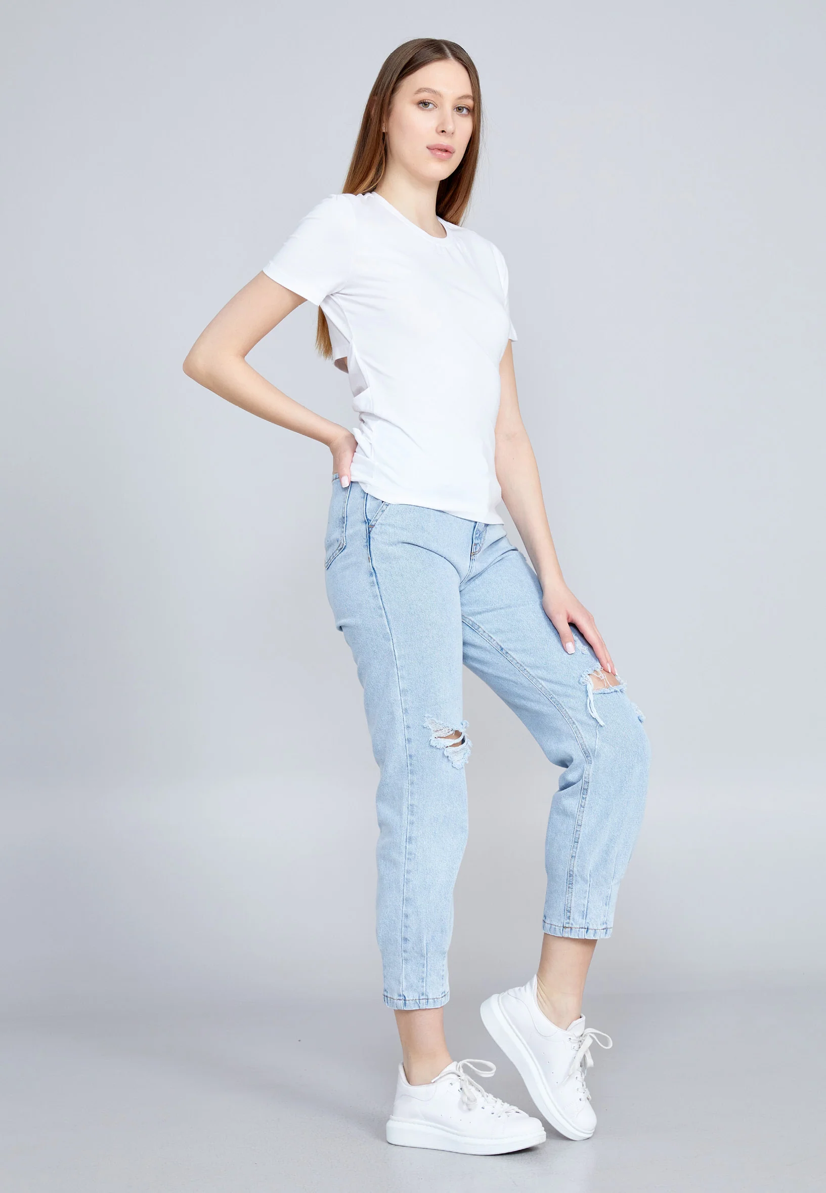 Short Sleeve Solid Color Regular T-shirt kmy22s10963 - Image 8